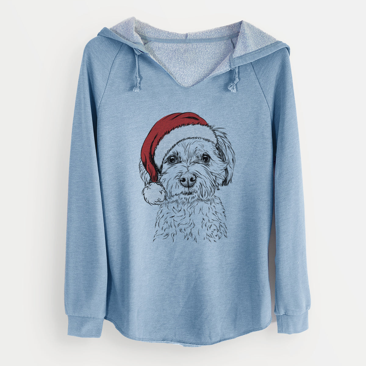 Santa Wyatt the Coton de Tulear - Cali Wave Hooded Sweatshirt