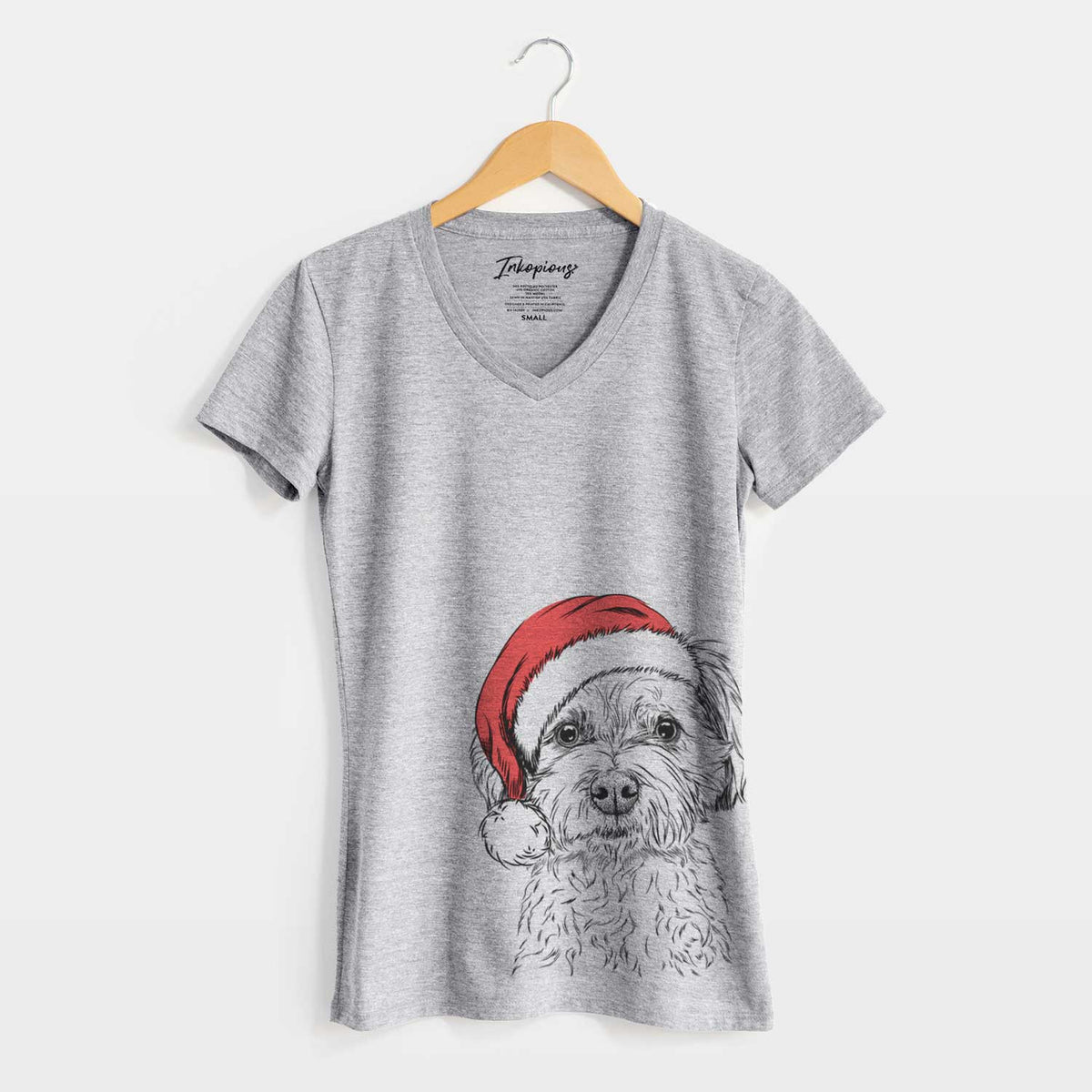 Santa Wyatt the Coton de Tulear - Women's V-neck Shirt