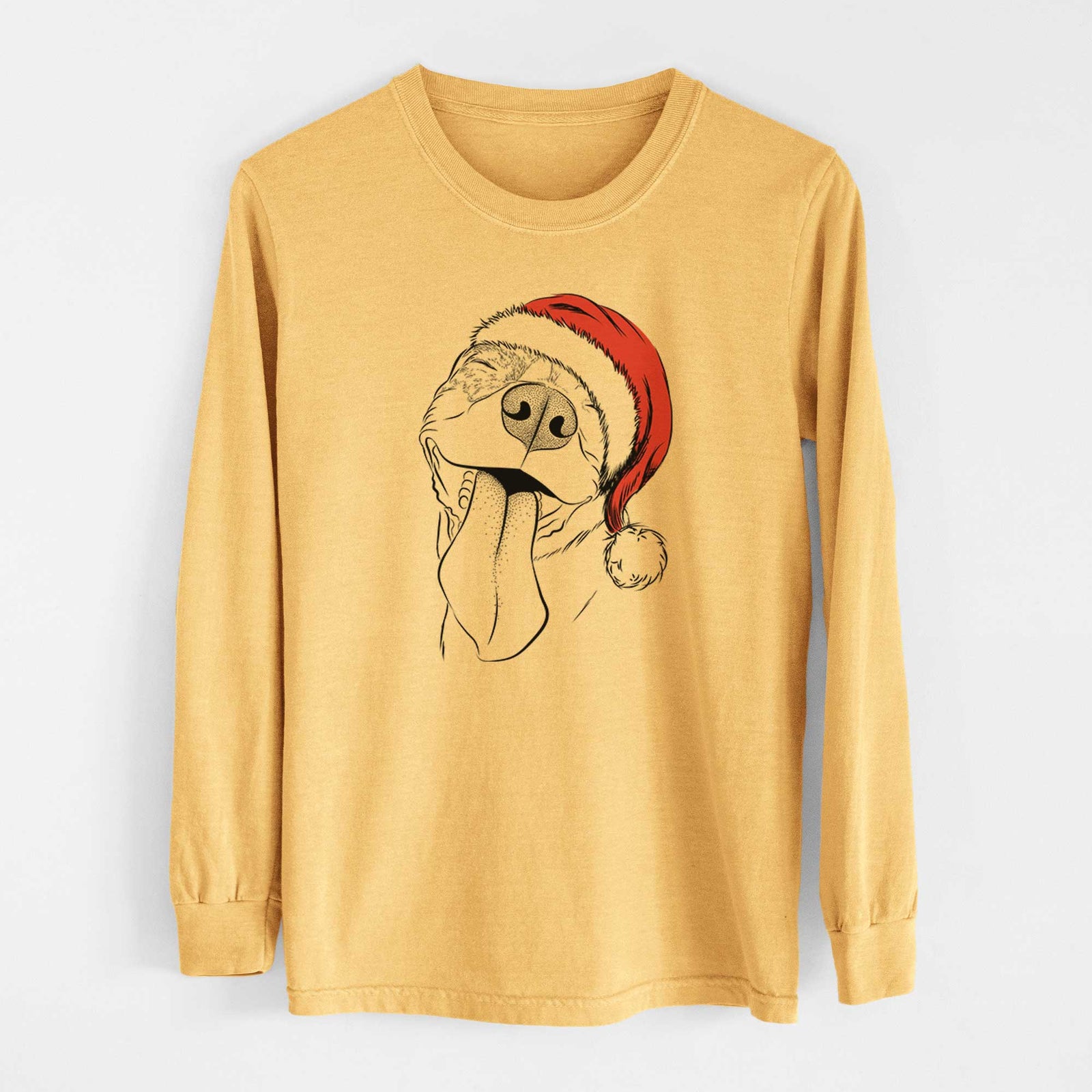 Santa Xena the American Staffordshire Terrier - Heavyweight 100% Cotton Long Sleeve