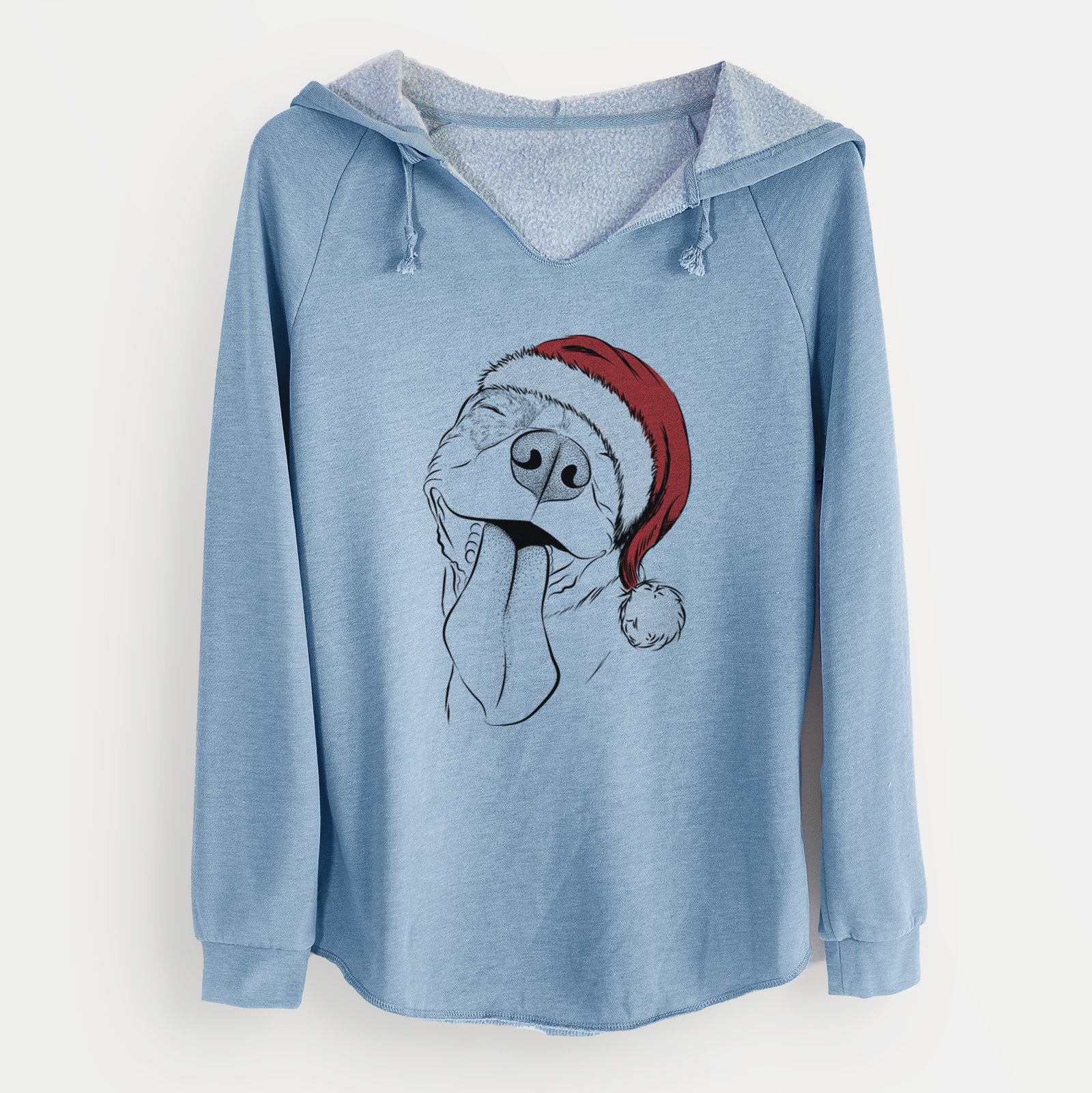 Santa Xena the American Staffordshire Terrier - Cali Wave Hooded Sweatshirt