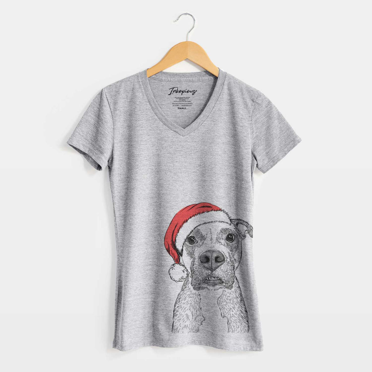 Santa Xena the Mixed Breed - Women's V-neck Shirt
