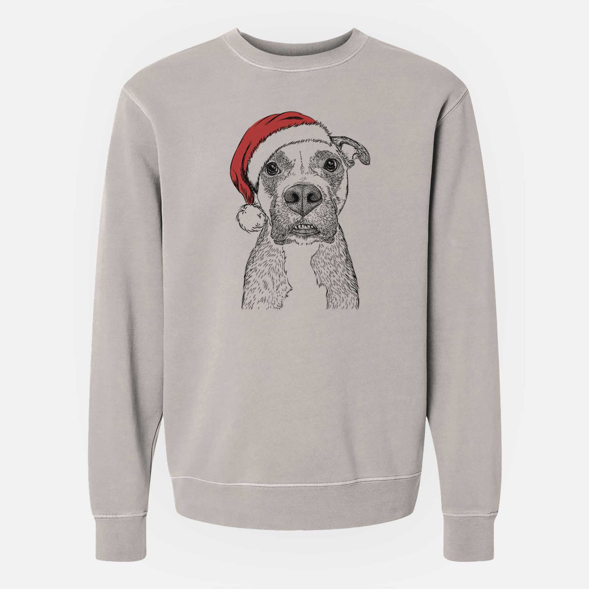 Santa Xena the Mixed Breed - Unisex Pigment Dyed Crew Sweatshirt