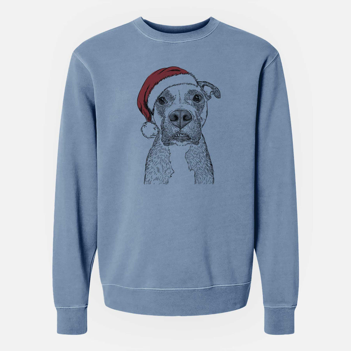 Santa Xena the Mixed Breed - Unisex Pigment Dyed Crew Sweatshirt