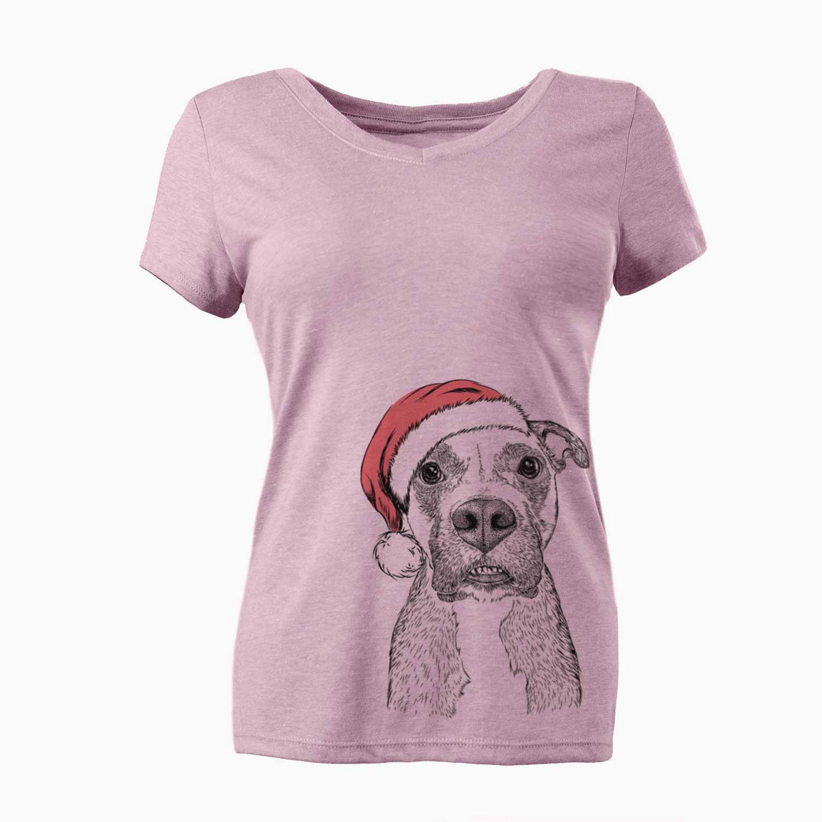 Santa Xena the Mixed Breed - Women's V-neck Shirt