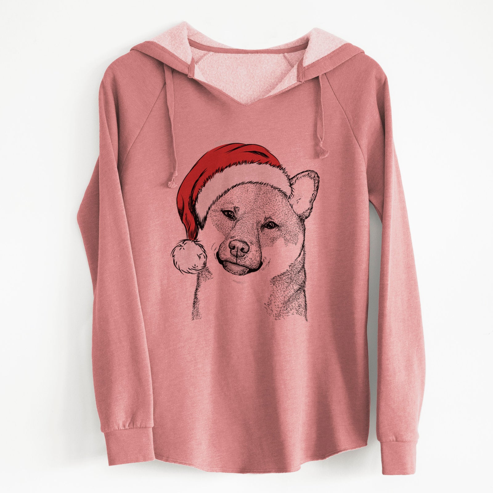 Santa Yakuza the Shiba Inu - Cali Wave Hooded Sweatshirt