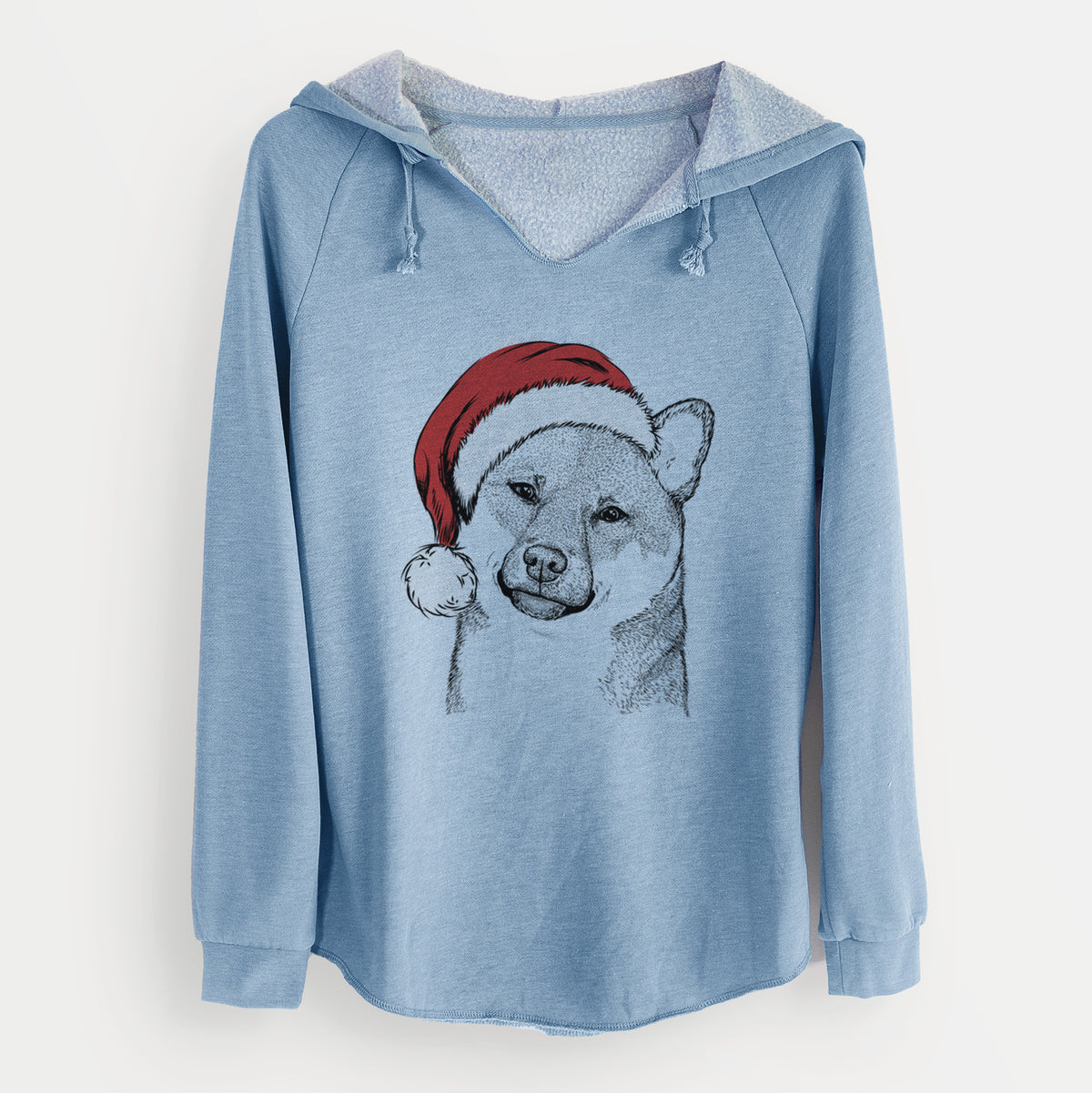 Santa Yakuza the Shiba Inu - Cali Wave Hooded Sweatshirt