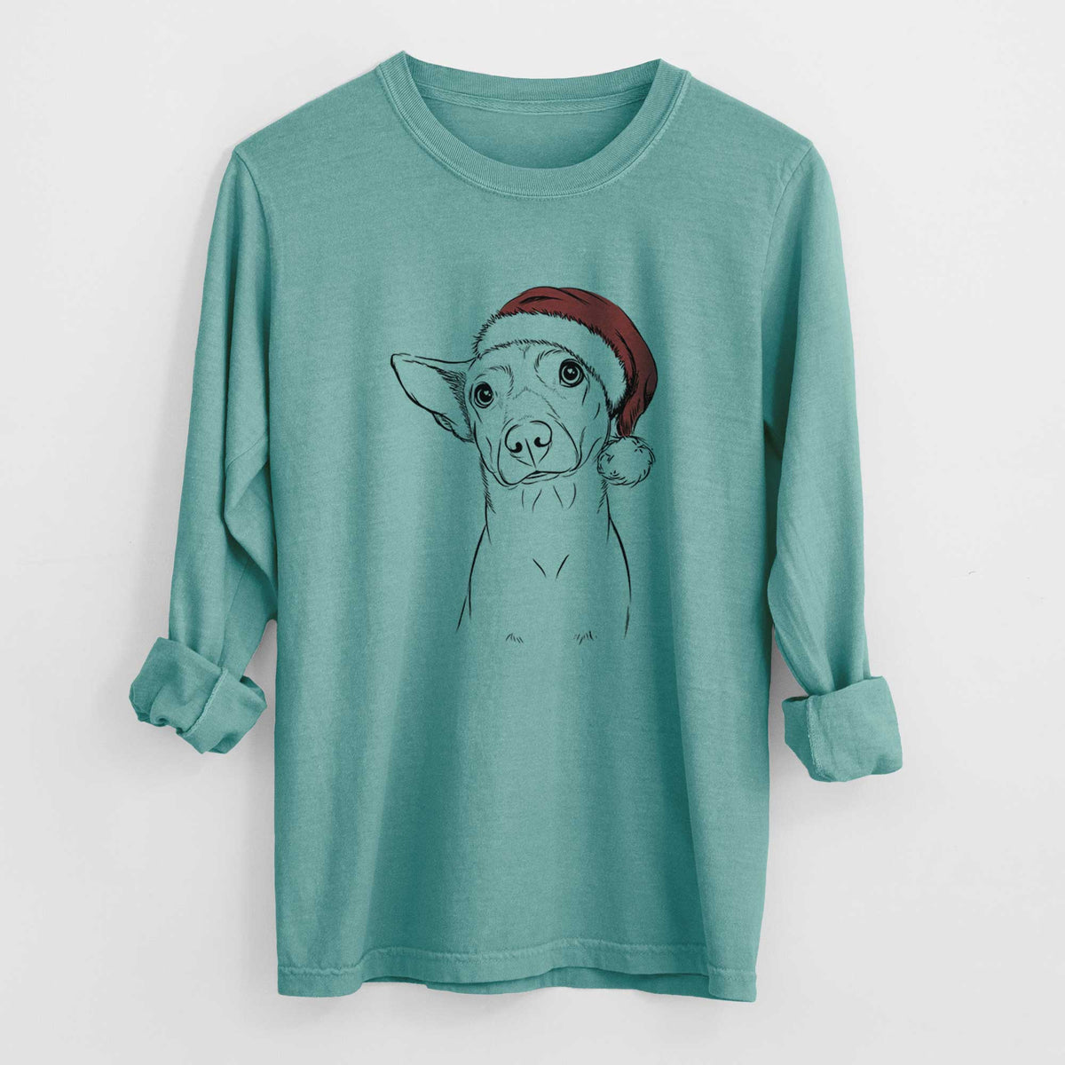 Santa Yogi the Mixed Breed - Heavyweight 100% Cotton Long Sleeve