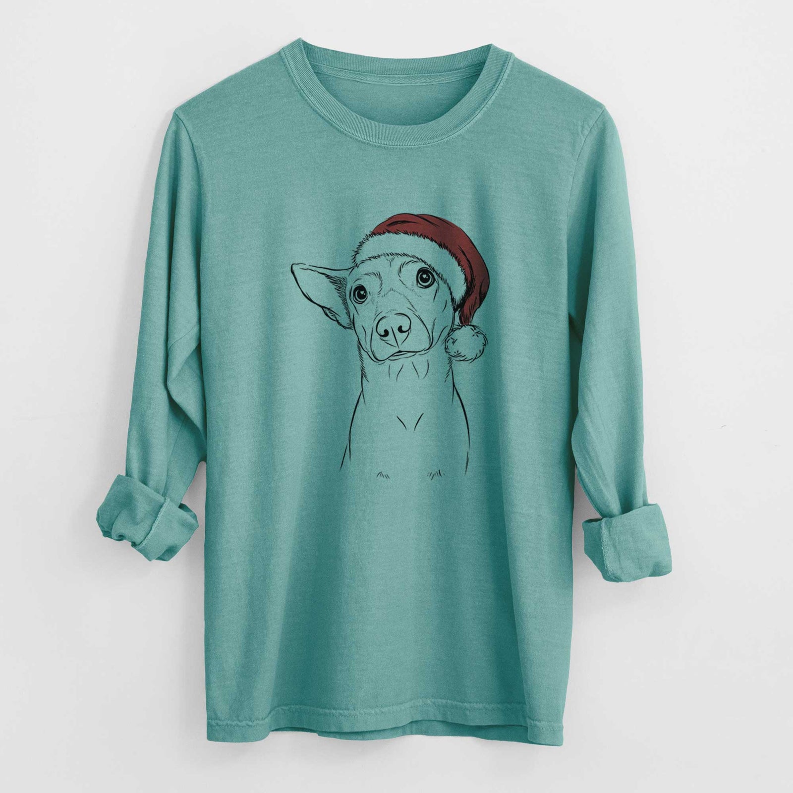 Santa Yogi the Mixed Breed - Heavyweight 100% Cotton Long Sleeve