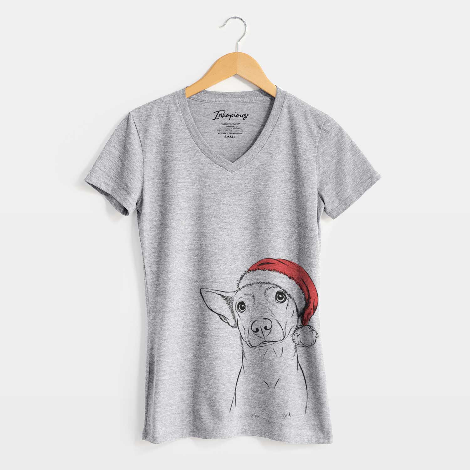 Santa Yogi the Mixed Breed - Women's V-neck Shirt