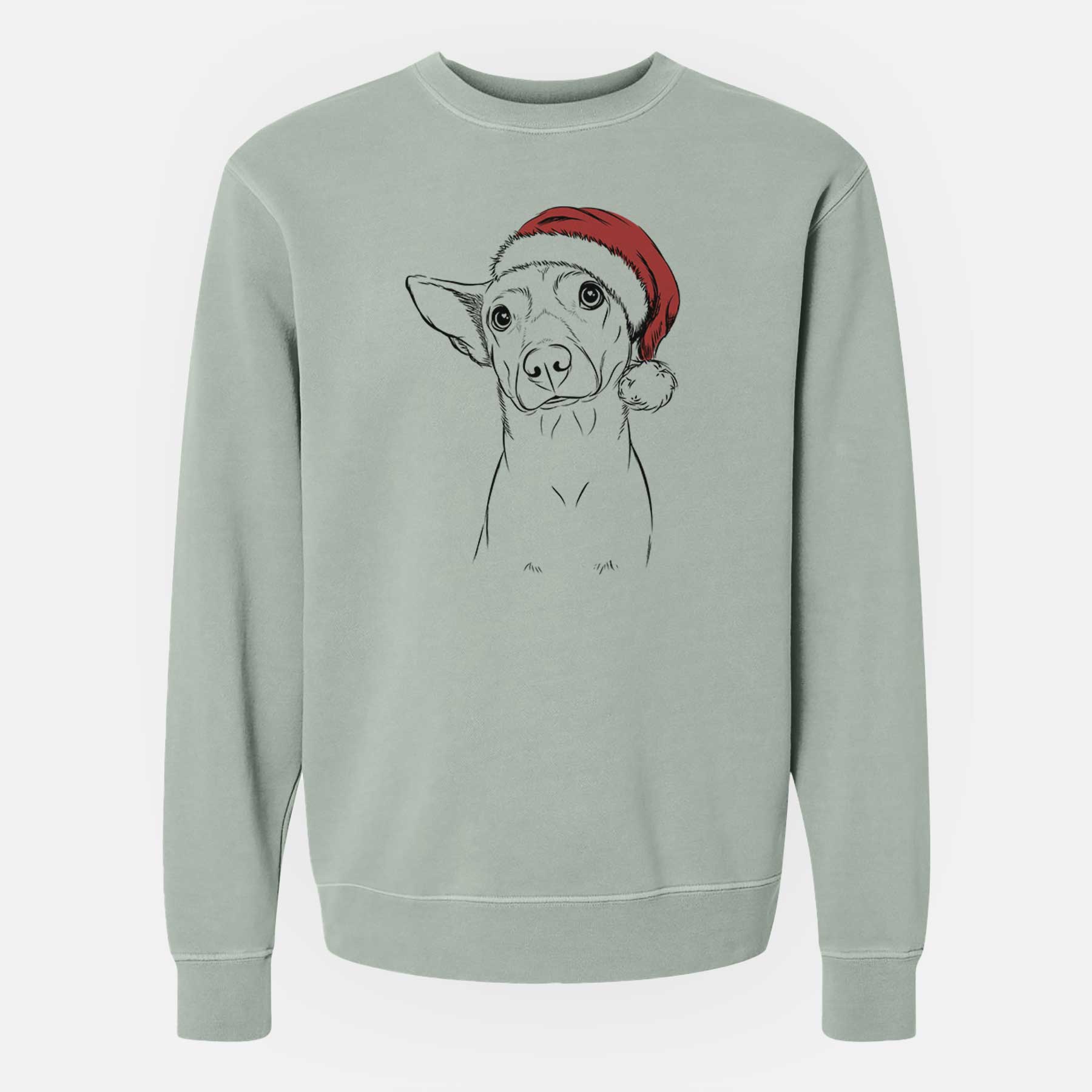 Santa Yogi the Mixed Breed - Unisex Pigment Dyed Crew Sweatshirt
