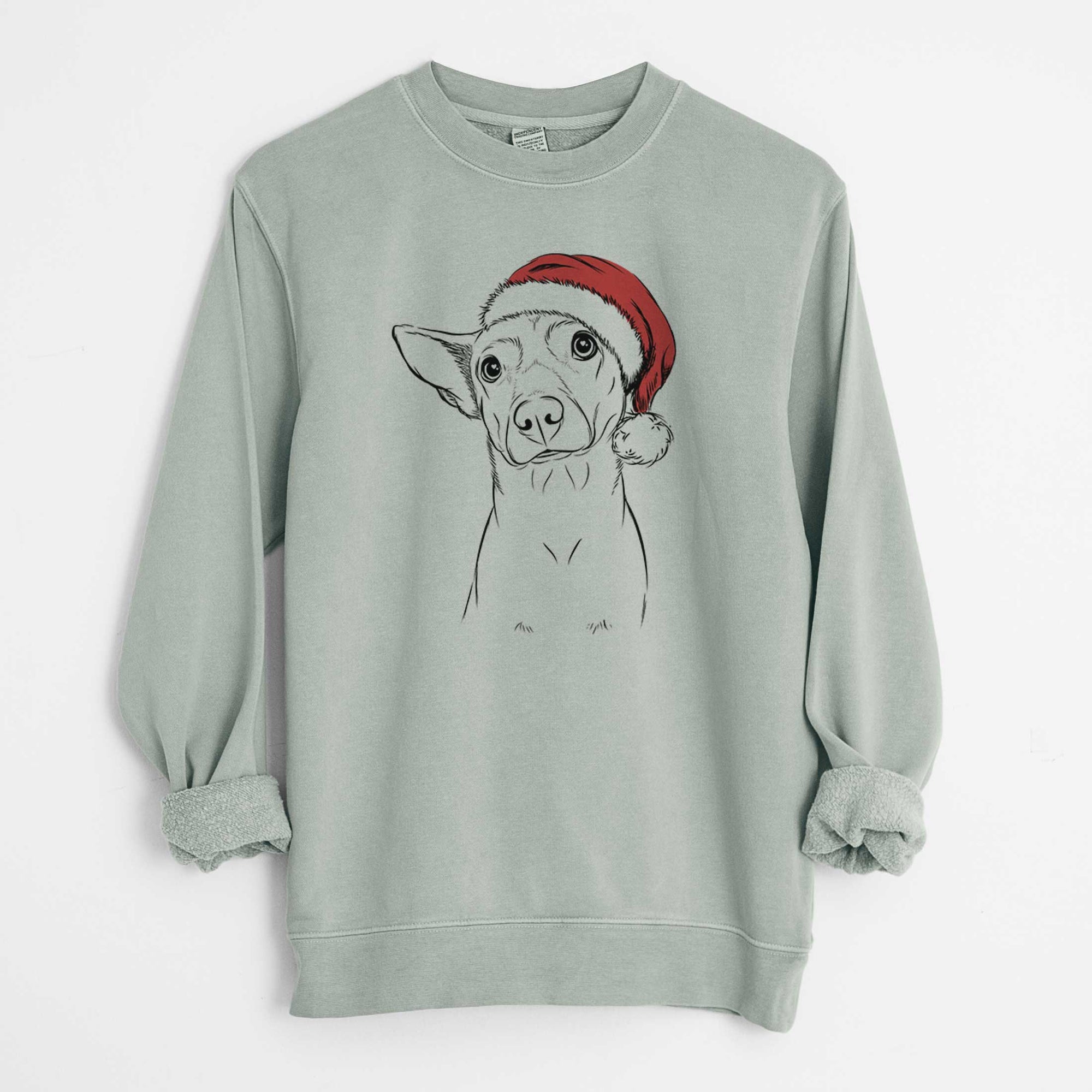 Santa Yogi the Mixed Breed - Unisex Pigment Dyed Crew Sweatshirt