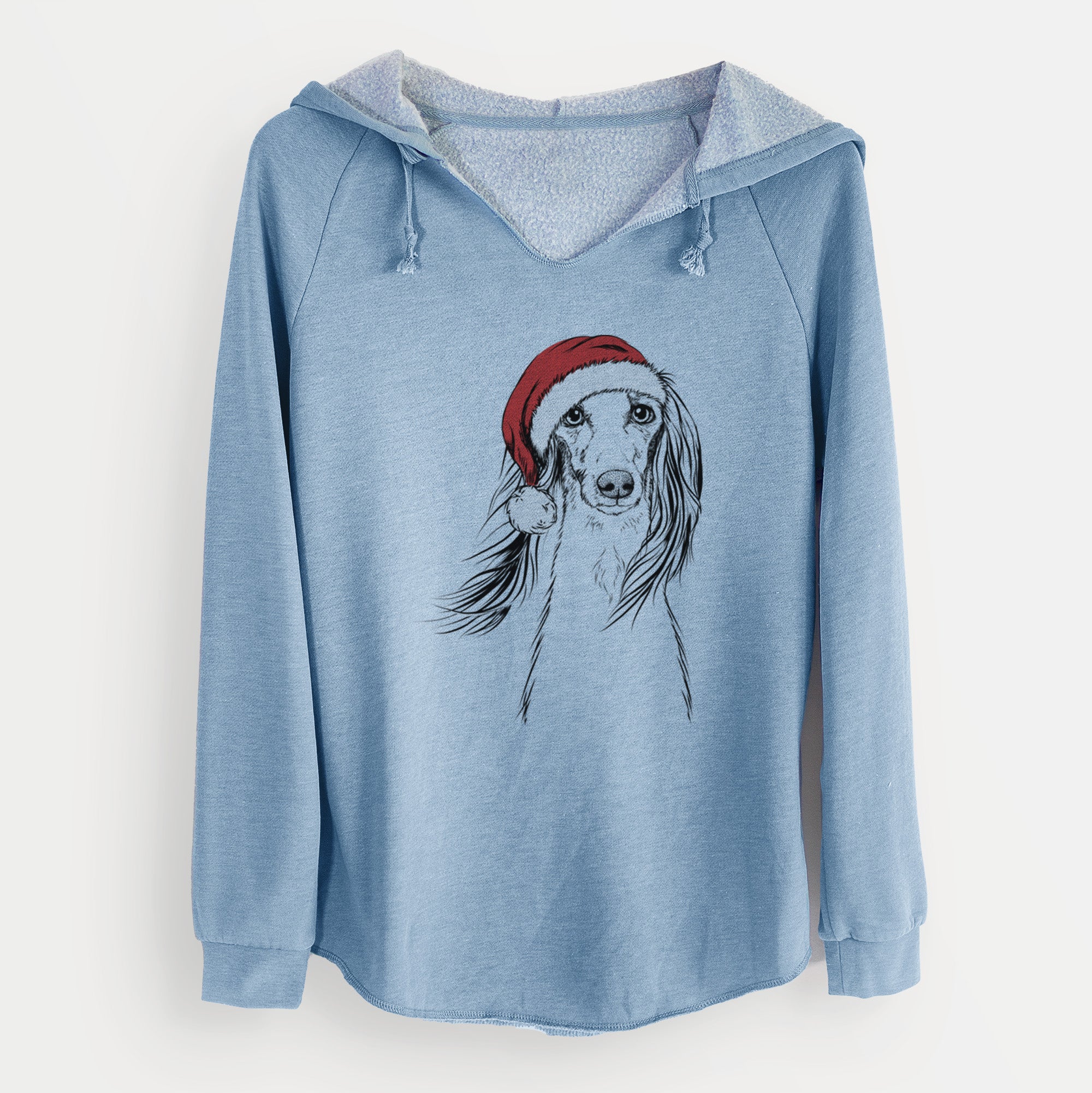 Santa Zahra the Saluki - Cali Wave Hooded Sweatshirt