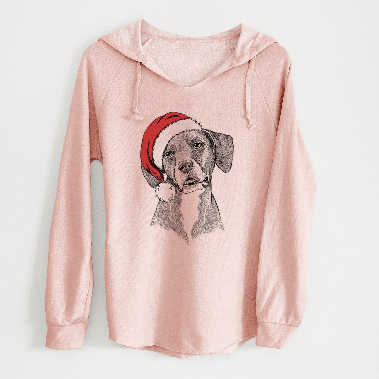 Santa Zeena the Plott Hound Mix - Cali Wave Hooded Sweatshirt