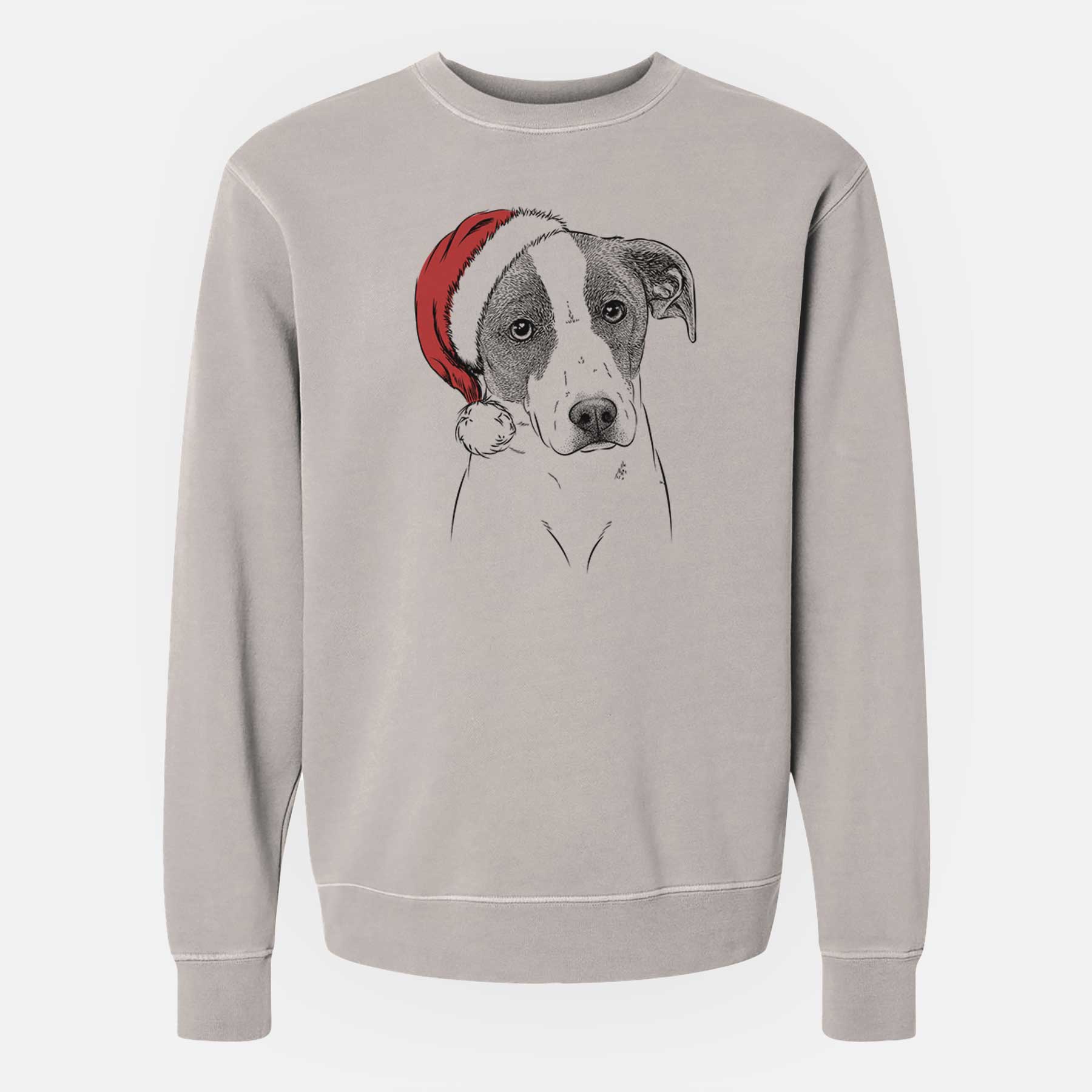 Santa Zephyr the Pointer Mix - Unisex Pigment Dyed Crew Sweatshirt
