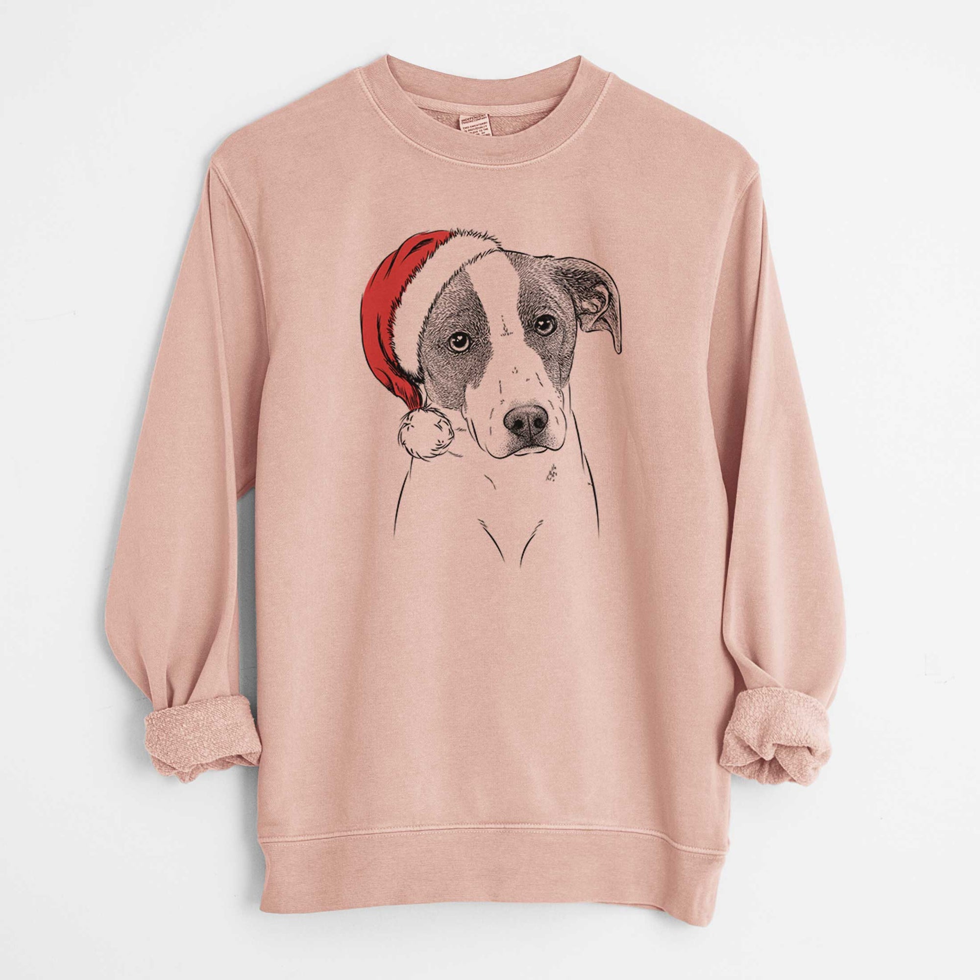 Santa Zephyr the Pointer Mix - Unisex Pigment Dyed Crew Sweatshirt