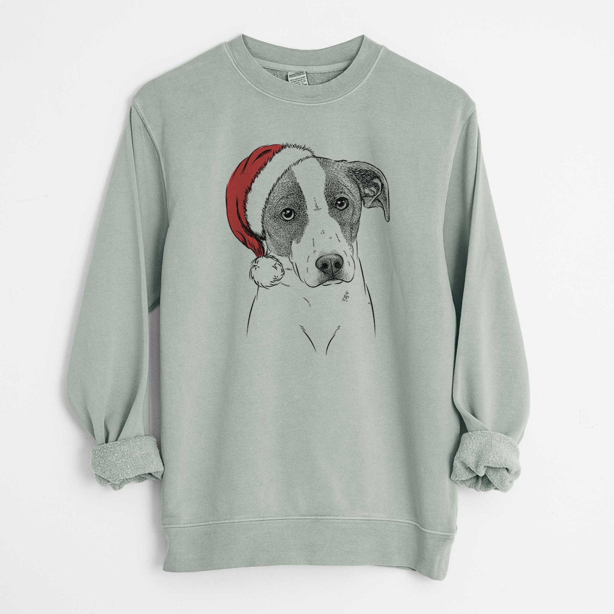 Santa Zephyr the Pointer Mix - Unisex Pigment Dyed Crew Sweatshirt