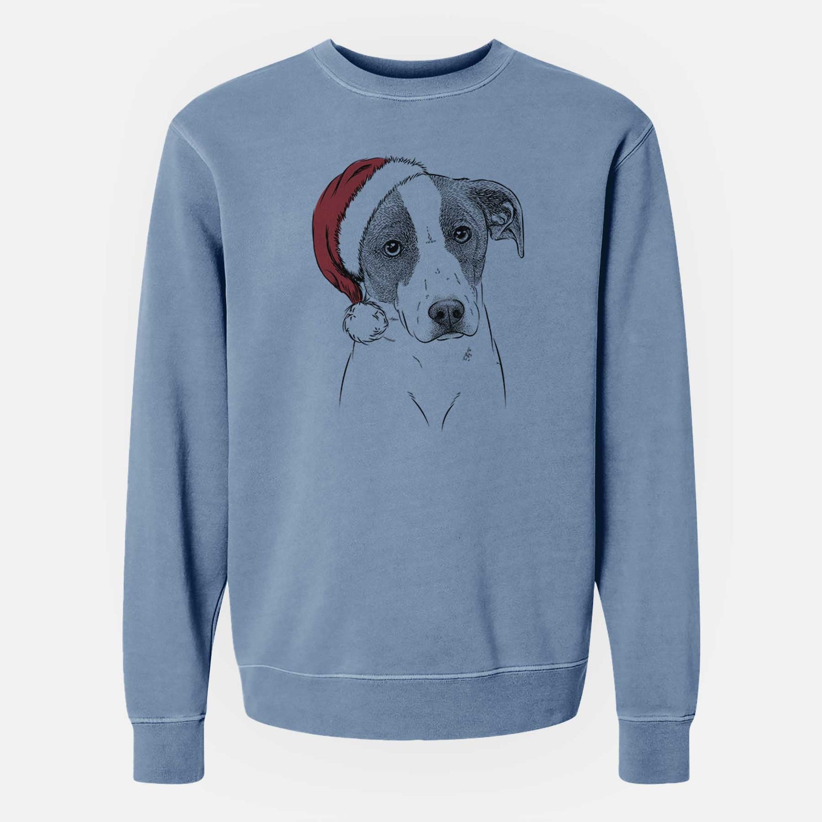 Santa Zephyr the Pointer Mix - Unisex Pigment Dyed Crew Sweatshirt