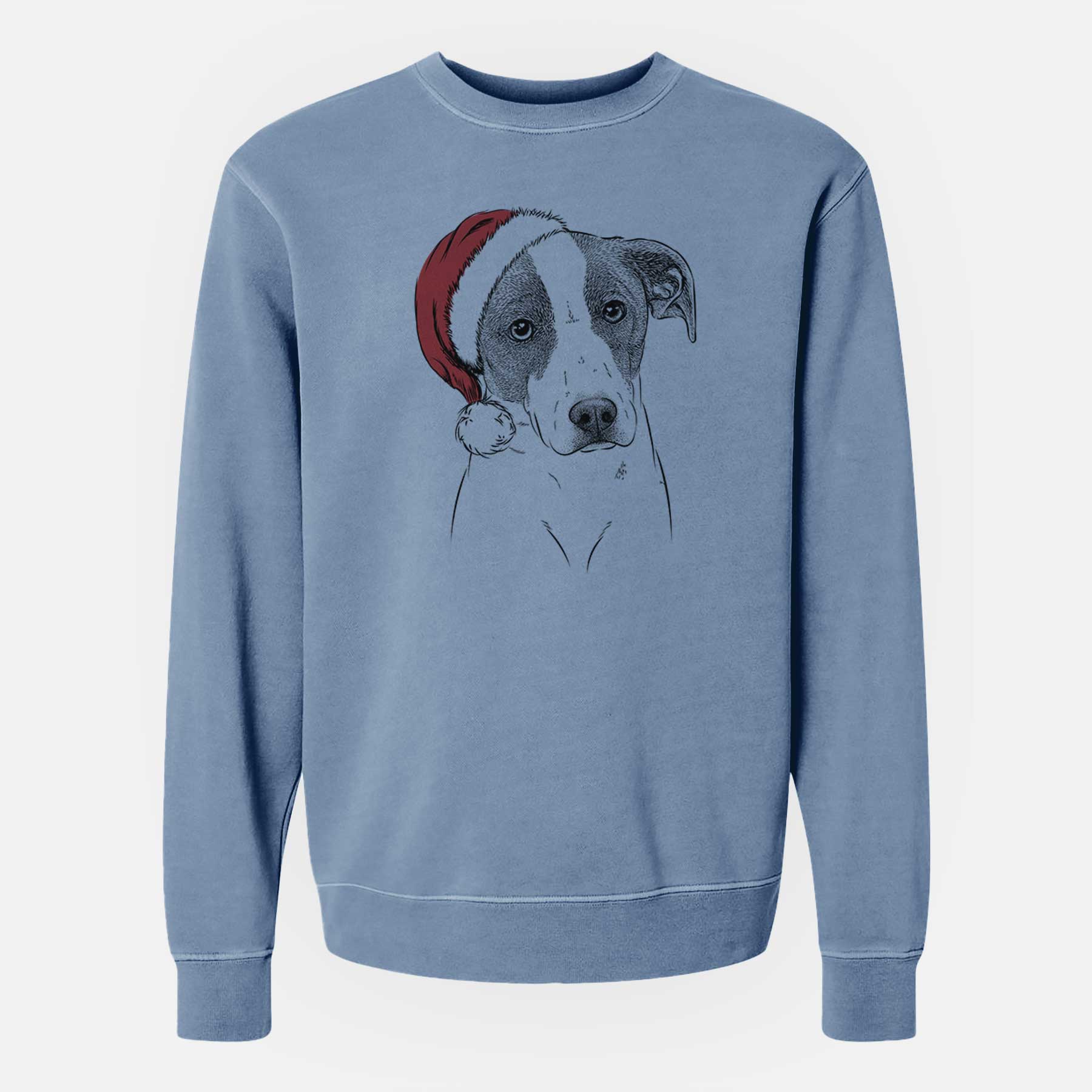 Santa Zephyr the Pointer Mix - Unisex Pigment Dyed Crew Sweatshirt