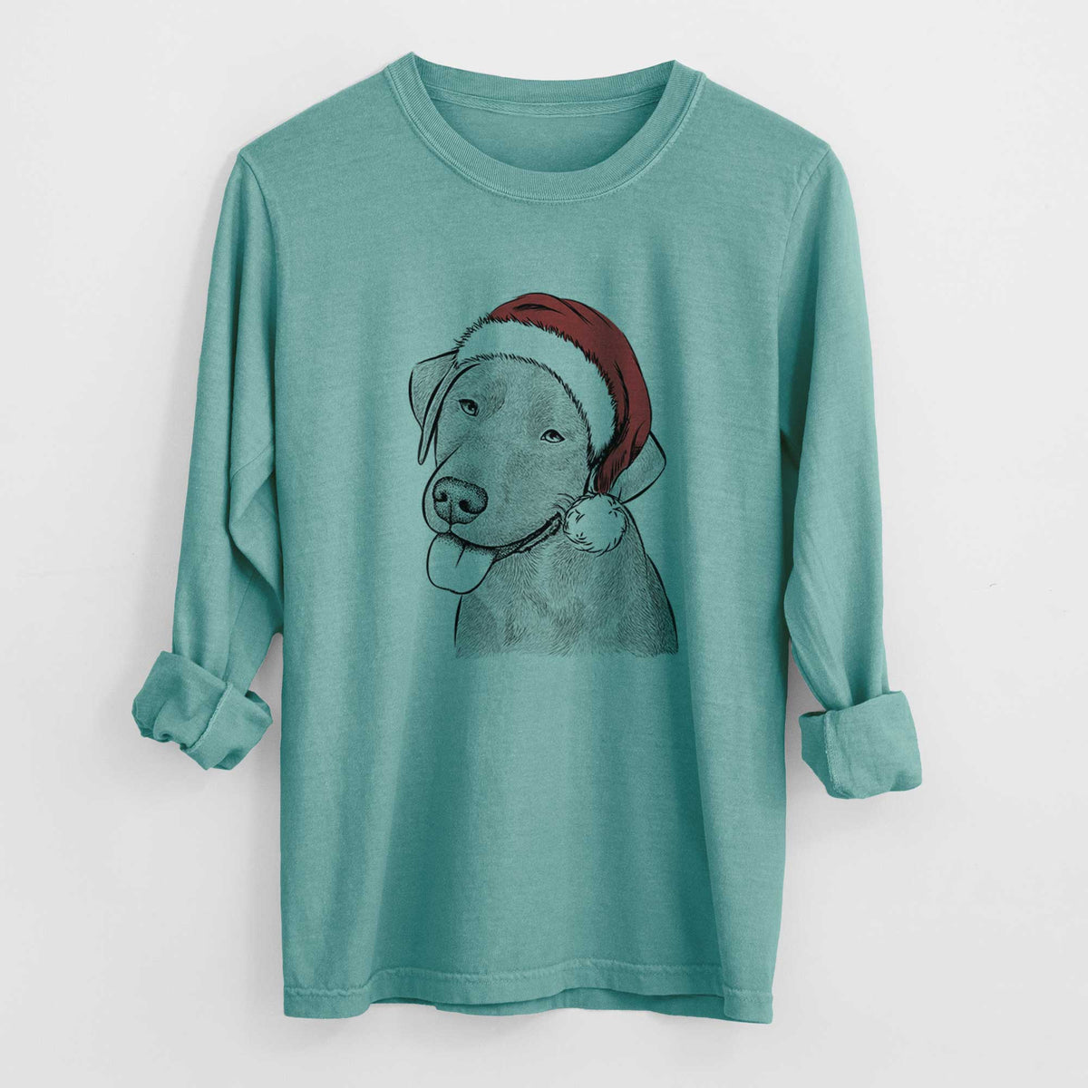 Santa Zeppelin the Black Labrador - Heavyweight 100% Cotton Long Sleeve