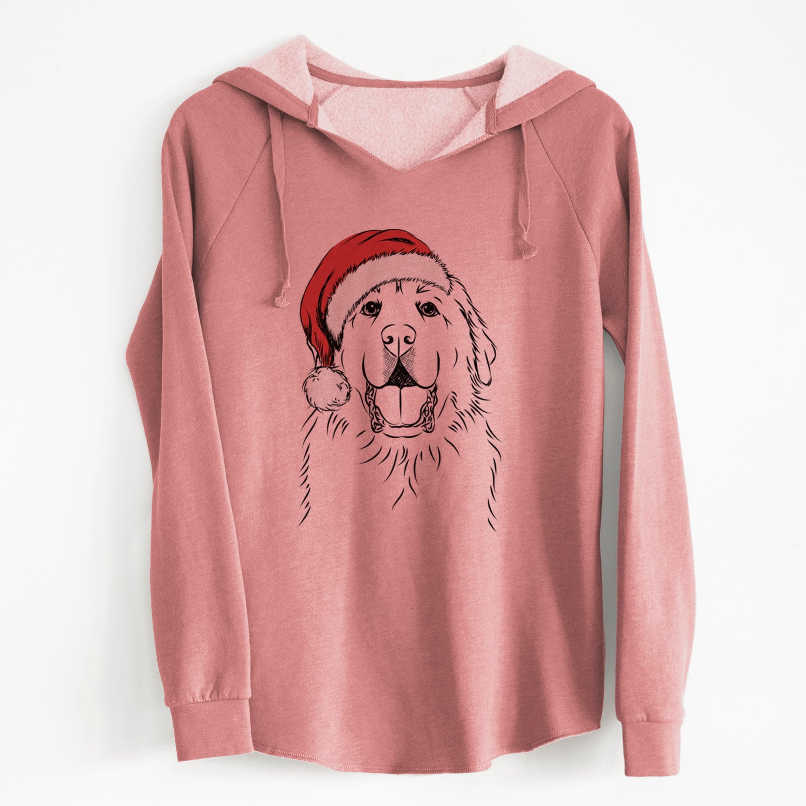 Santa Zeus the Great Pyrenees - Cali Wave Hooded Sweatshirt