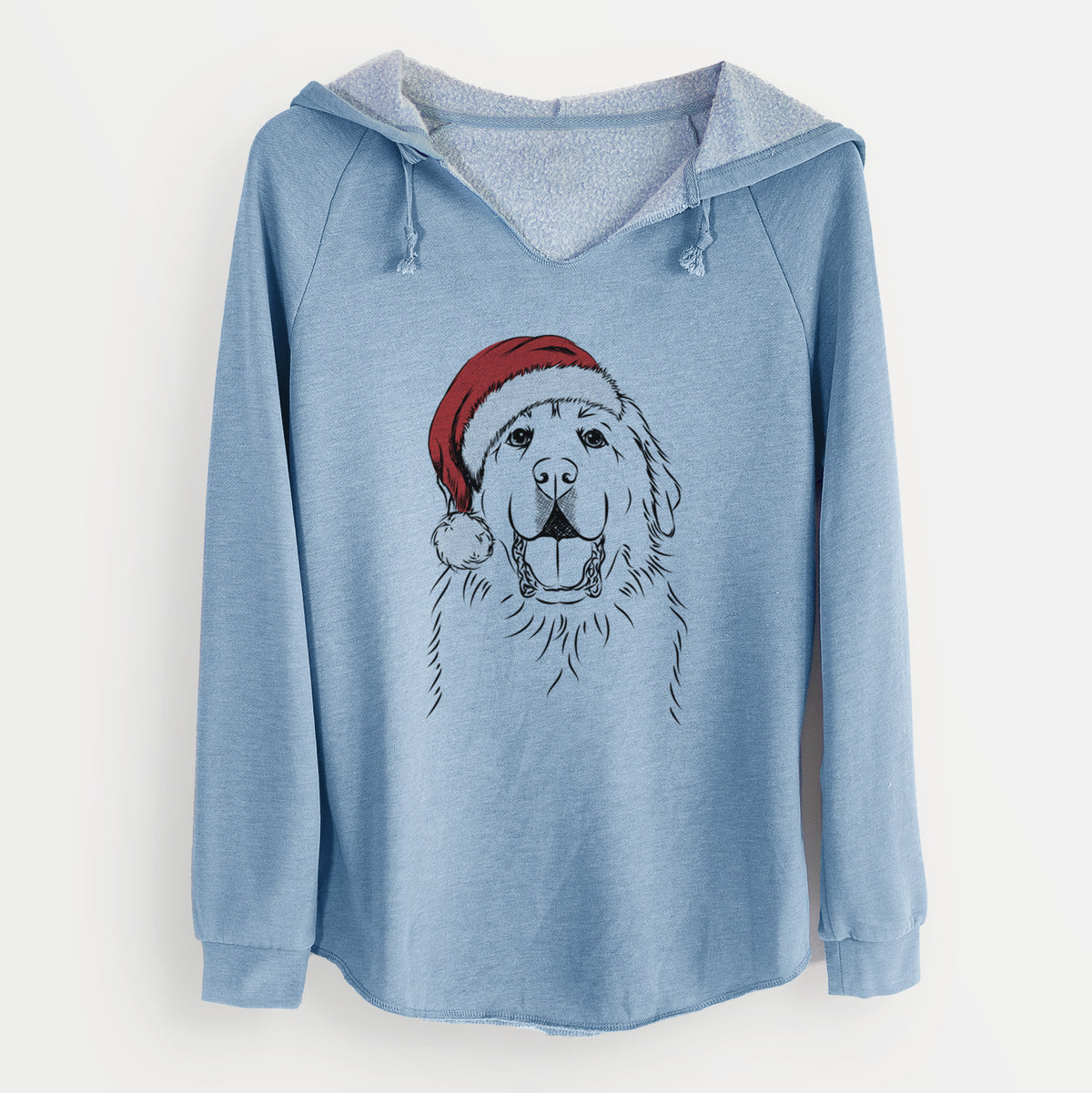 Santa Zeus the Great Pyrenees - Cali Wave Hooded Sweatshirt