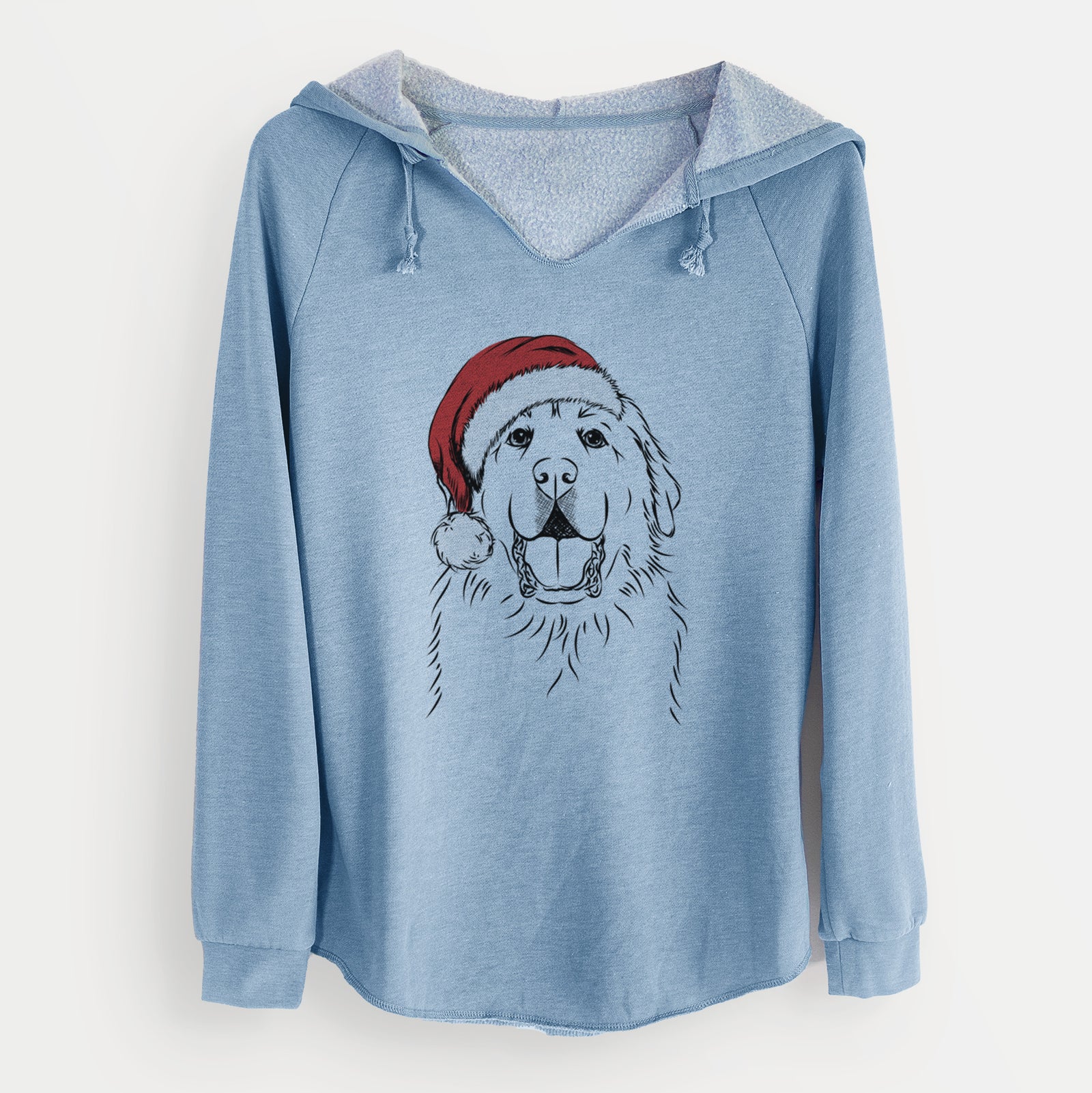 Santa Zeus the Great Pyrenees - Cali Wave Hooded Sweatshirt