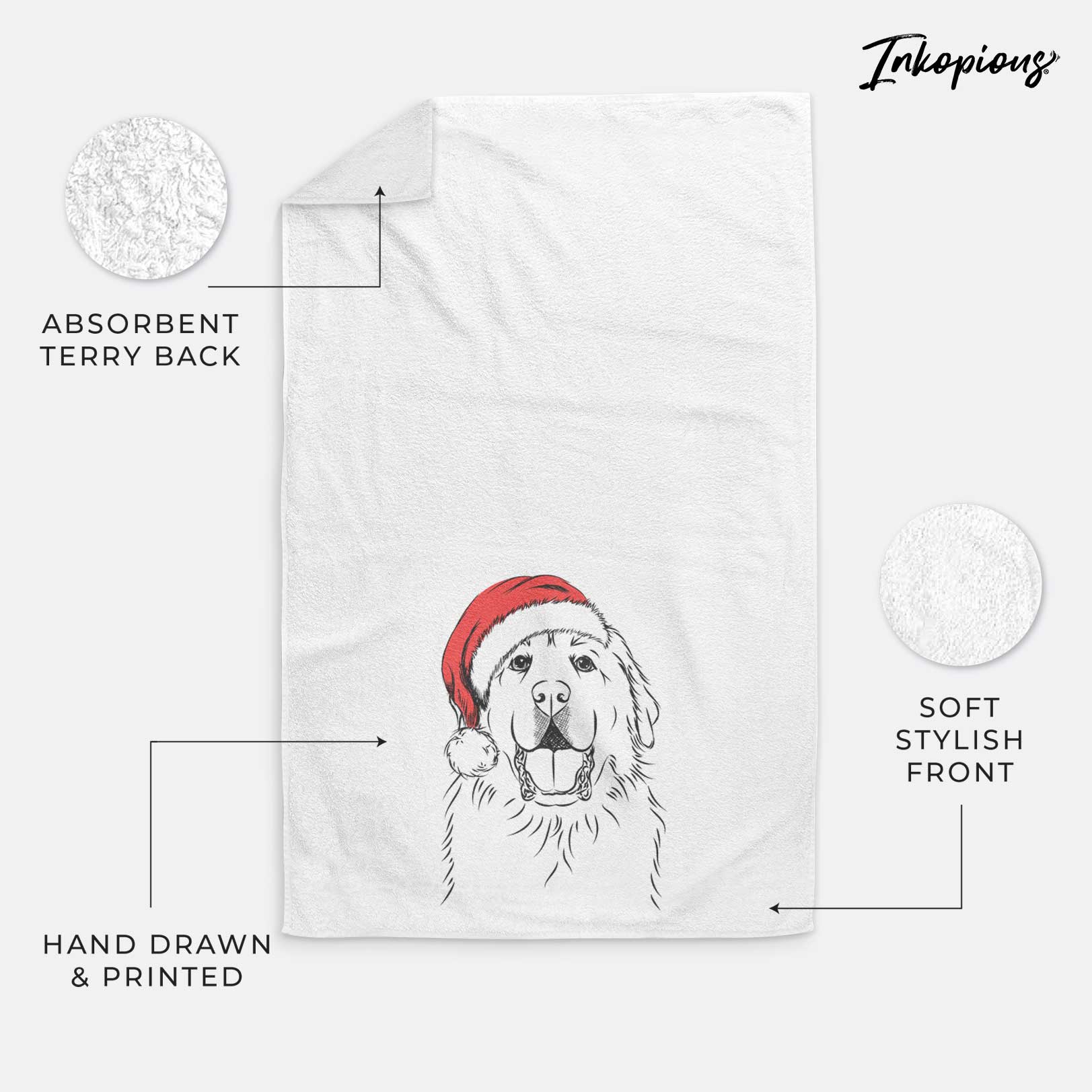 Zeus the Great Pyrenees Decorative Hand Towel