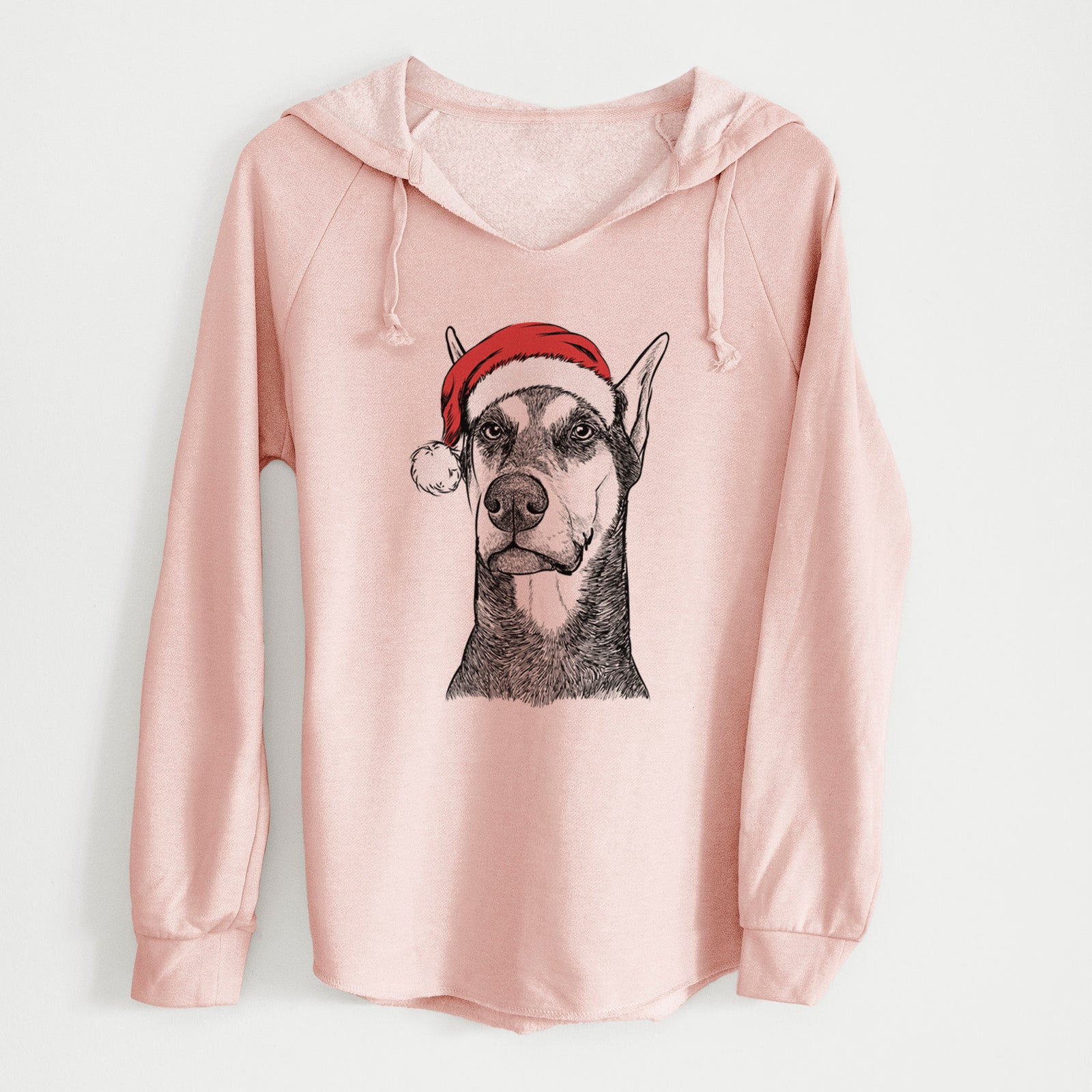 Santa Zeus the Doberman Pinscher - Cali Wave Hooded Sweatshirt