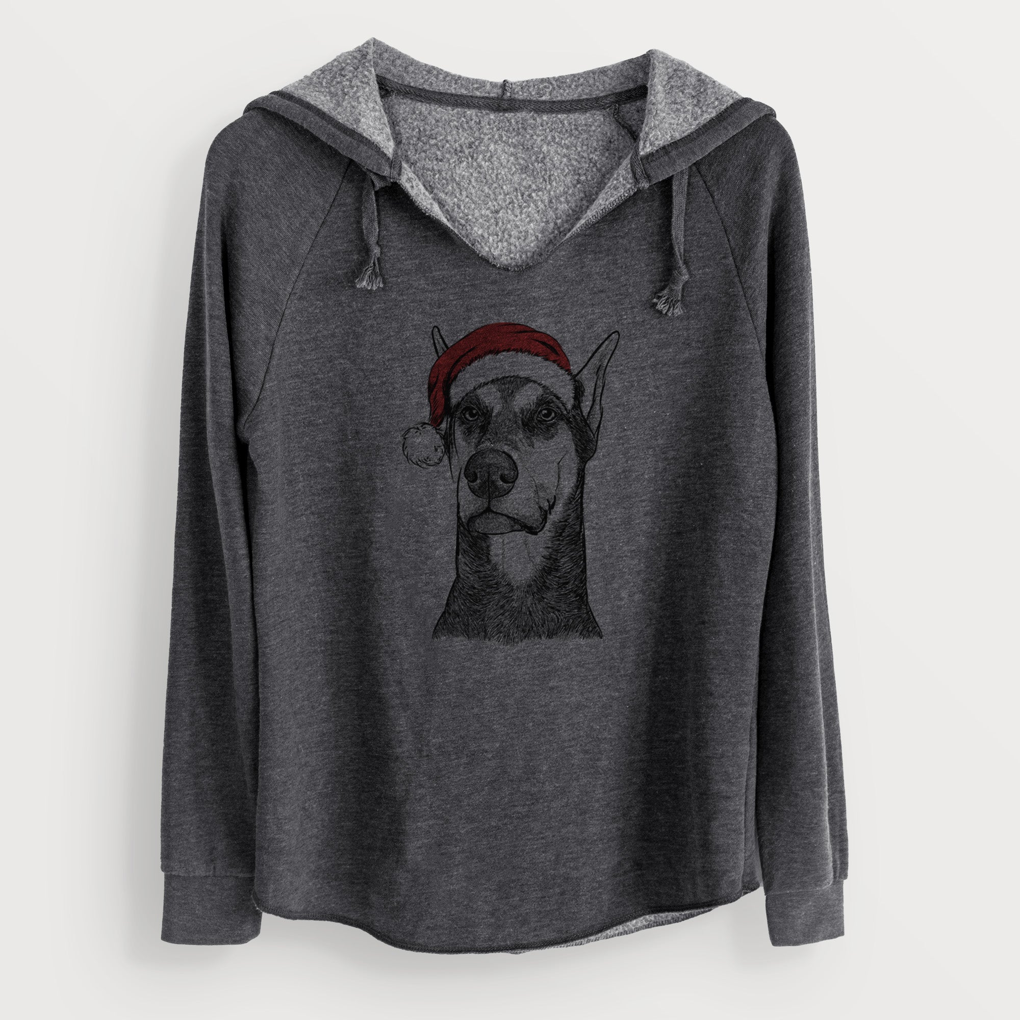 Santa Zeus the Doberman Pinscher - Cali Wave Hooded Sweatshirt