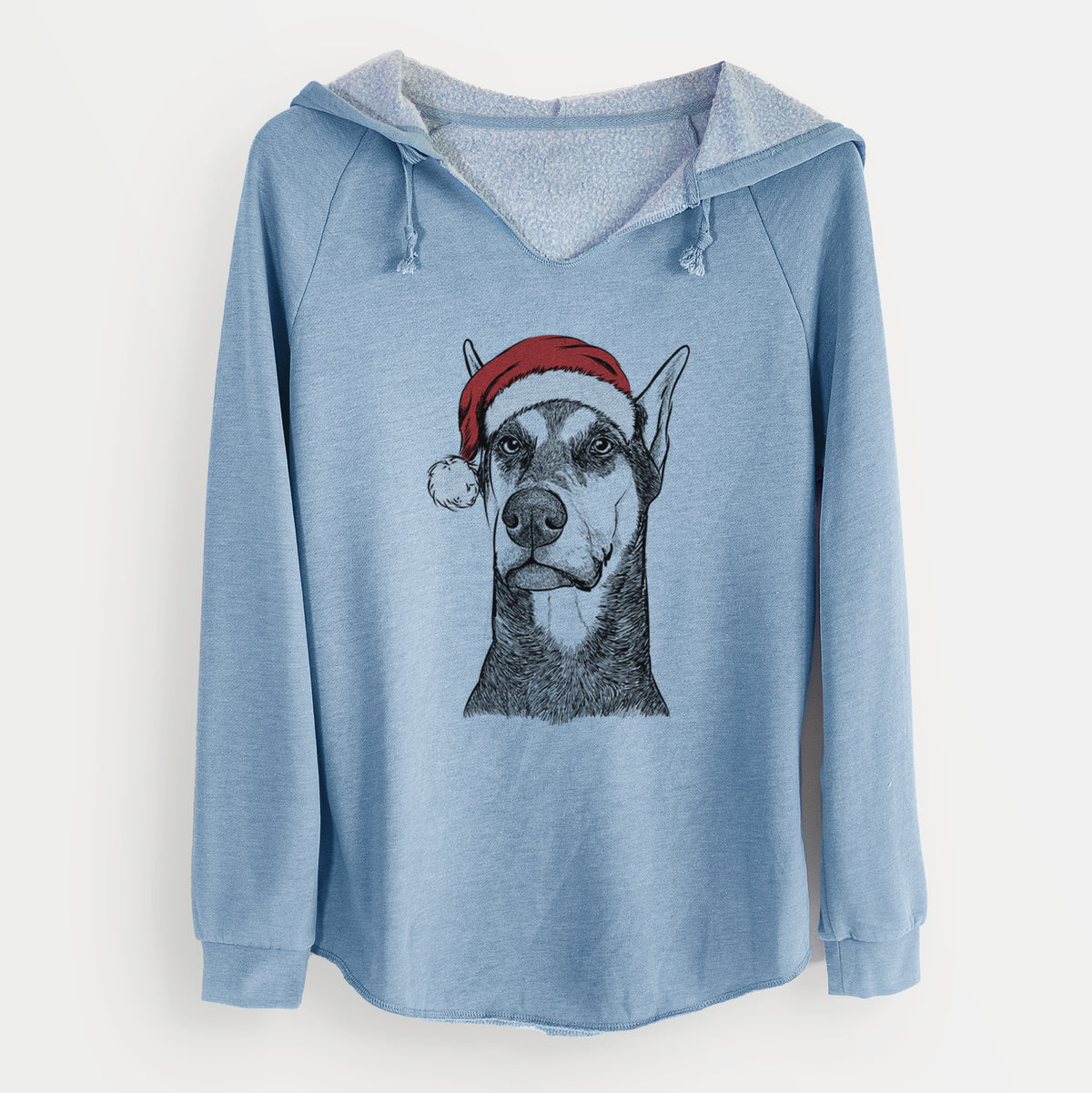 Santa Zeus the Doberman Pinscher - Cali Wave Hooded Sweatshirt