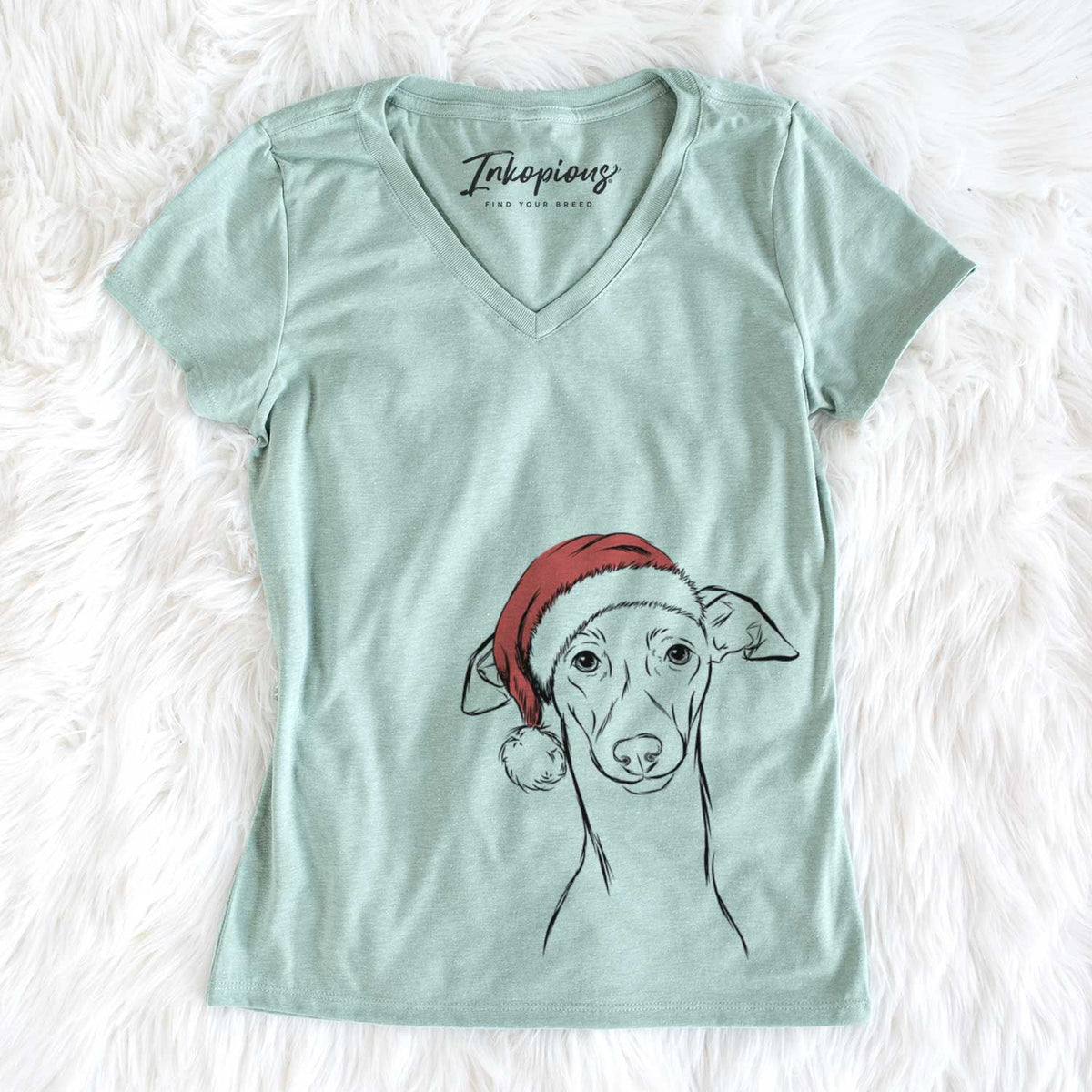 Ziggie the Italian Greyhound - Women's V-neck Shirt