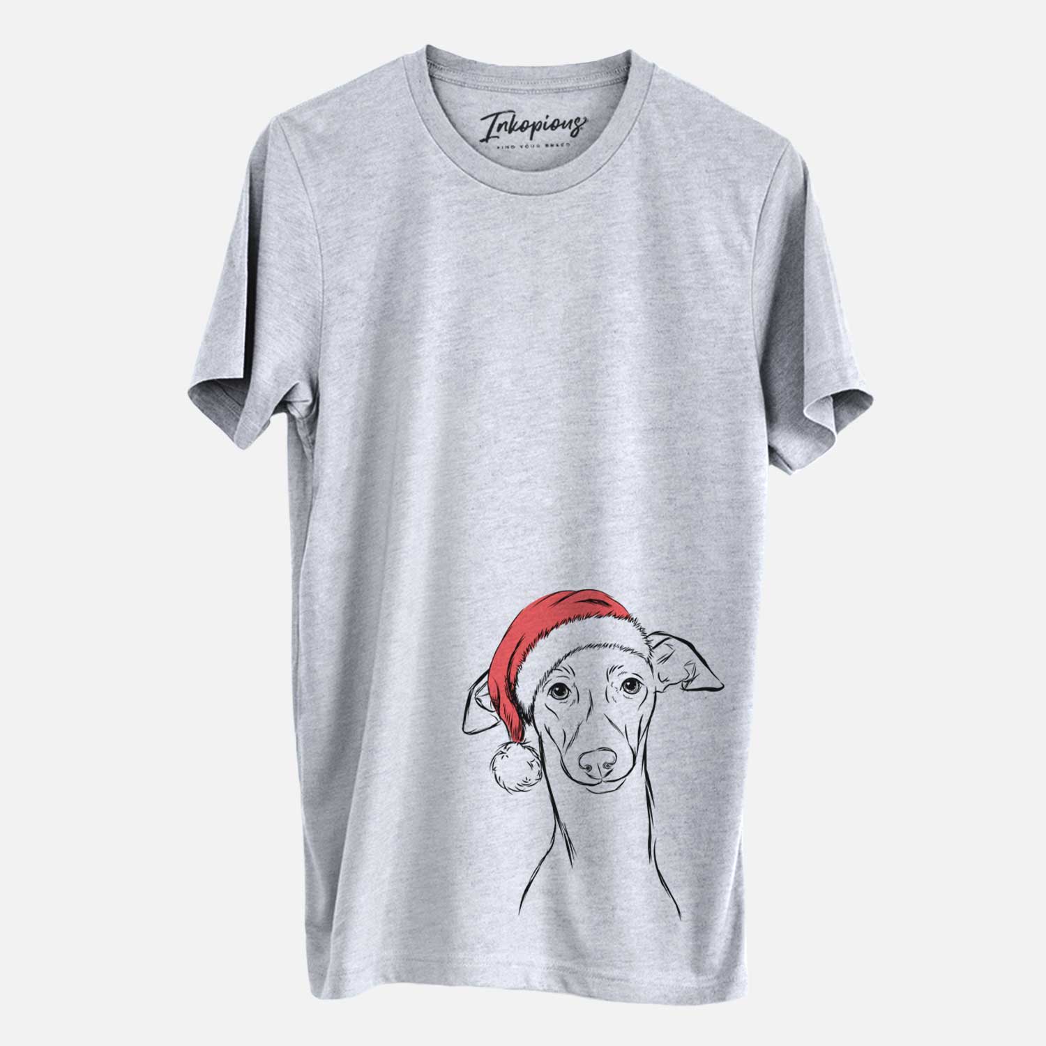 Santa Ziggie the Italian Greyhound - Unisex Crewneck