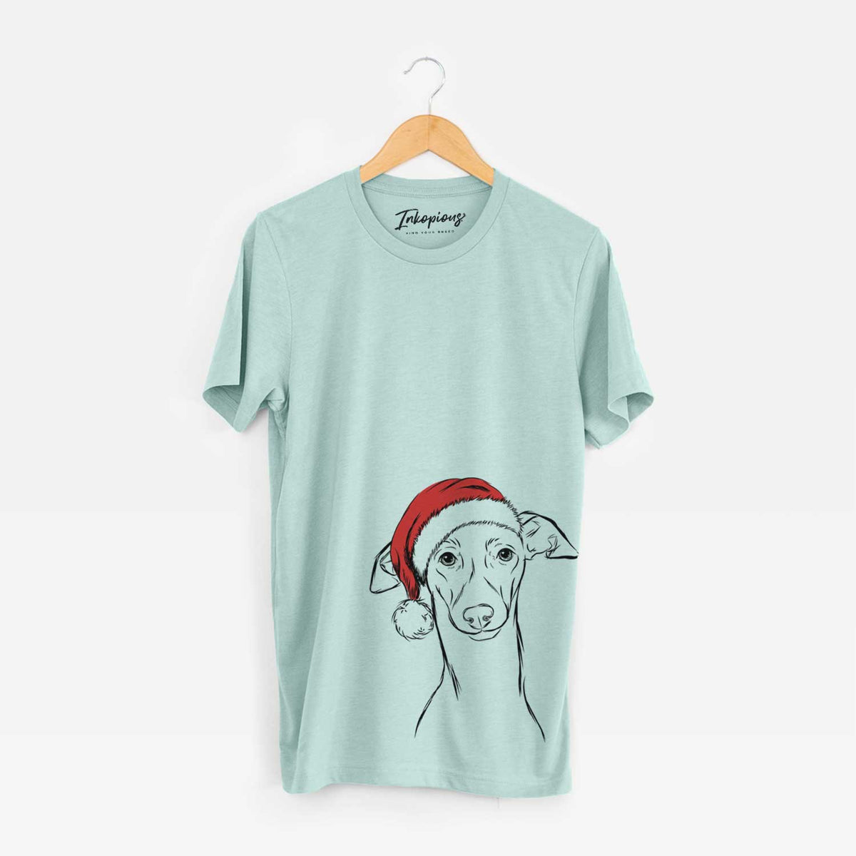 Santa Ziggie the Italian Greyhound - Unisex Crewneck