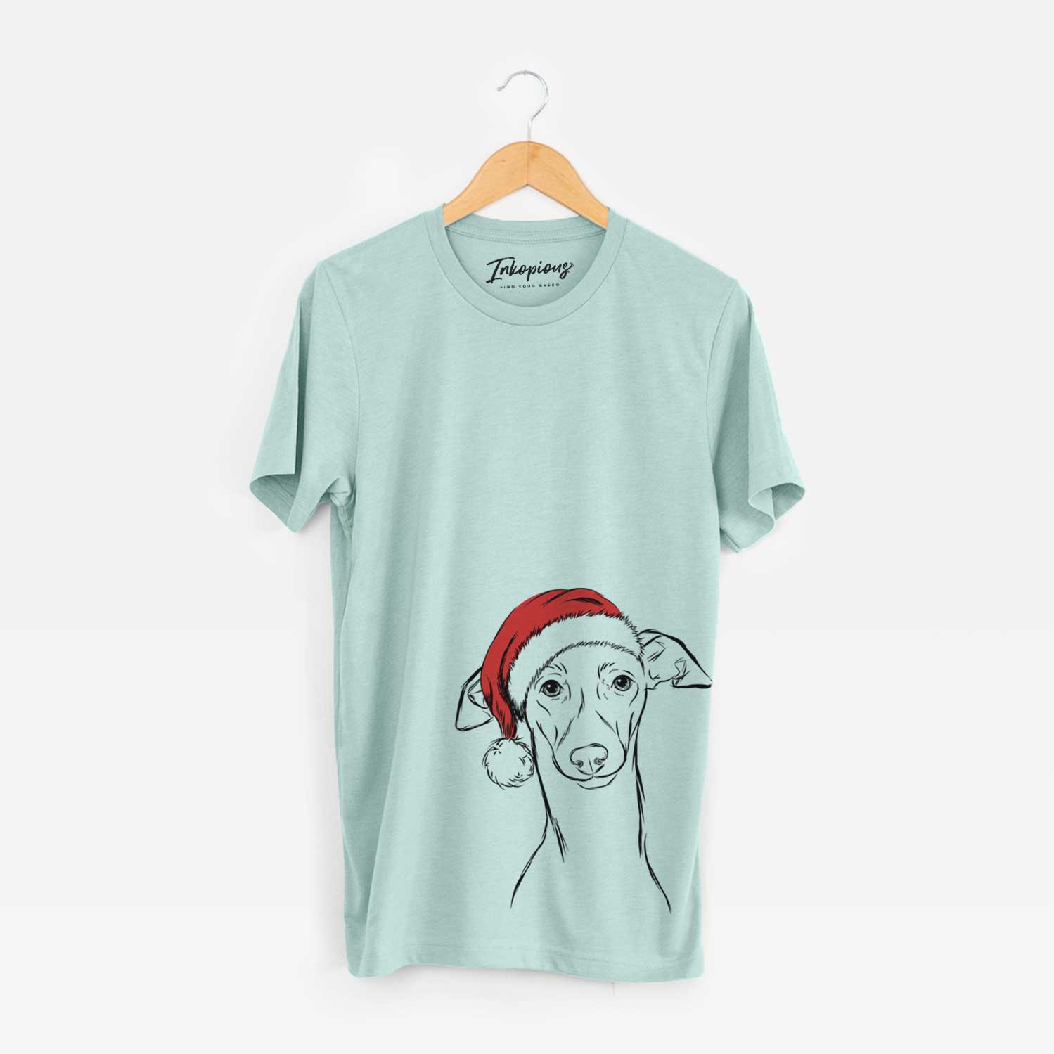 Santa Ziggie the Italian Greyhound - Unisex Crewneck