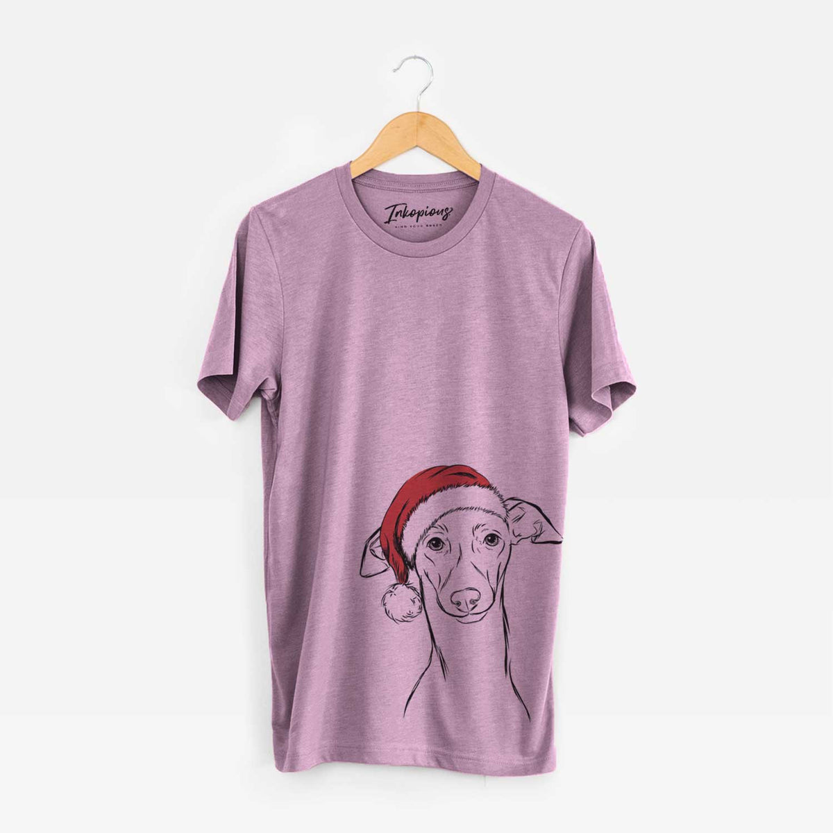 Santa Ziggie the Italian Greyhound - Unisex Crewneck