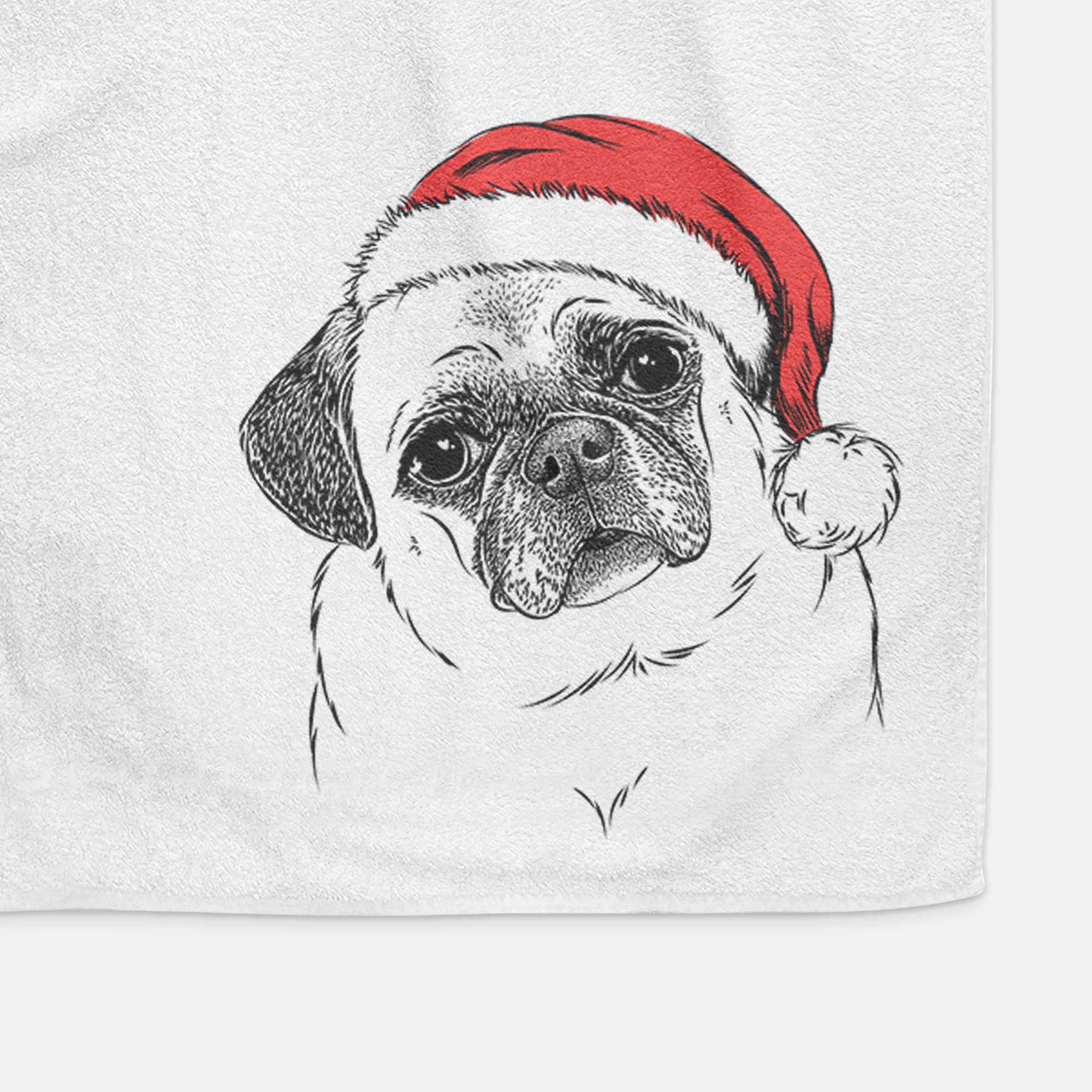 Zoey the Pug Decorative Hand Towel