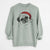 Santa Zoey the Pug - Unisex Pigment Dyed Crew Sweatshirt