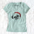 Santa Zoey the Pug - Women's V-neck Shirt