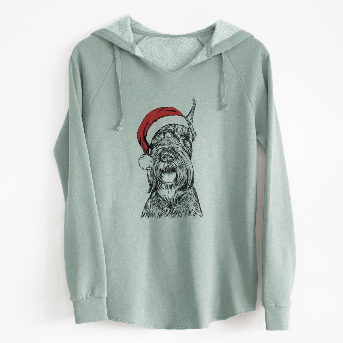 Santa Zuri the Giant Schnauzer - Cali Wave Hooded Sweatshirt