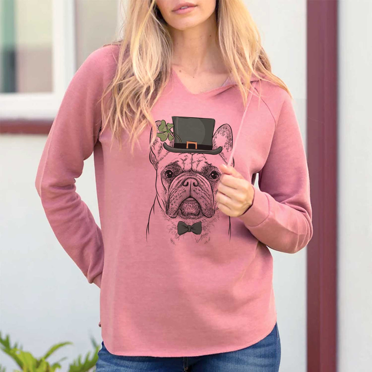 St. Patrick&#39;s Acelynn the French Bulldog - Cali Wave Hooded Sweatshirt