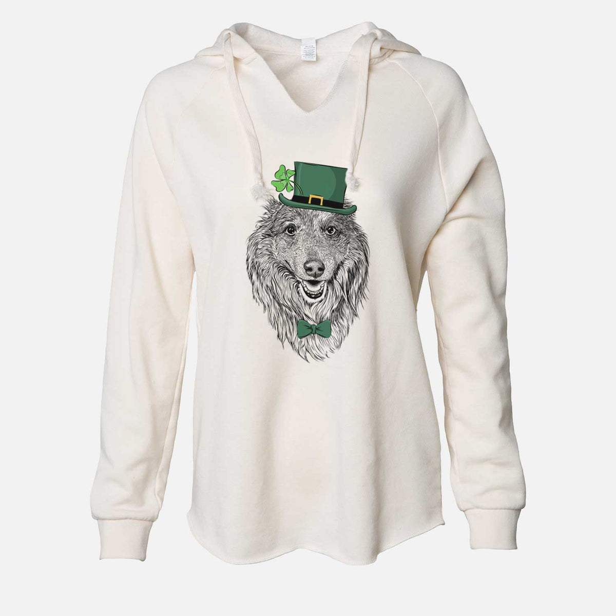 St. Patrick's Addie the Collie Mix - Cali Wave Hooded Sweatshirt