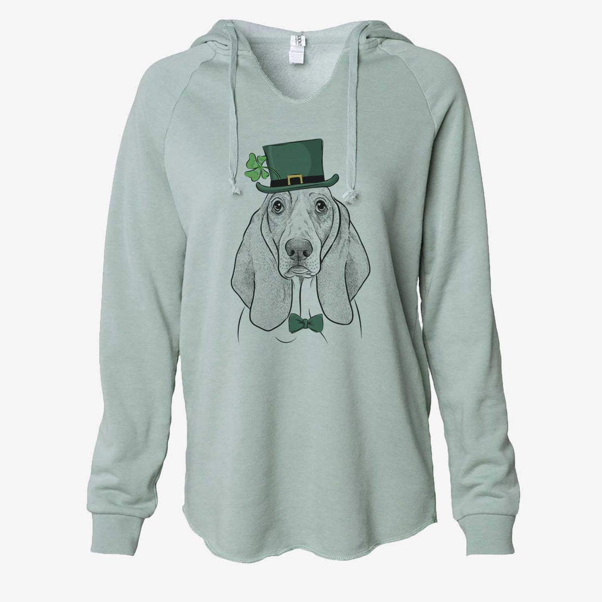 St. Patrick's Addison the Basset Hound - Cali Wave Hooded Sweatshirt
