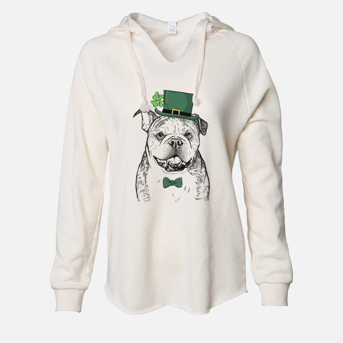 St. Patrick's Agatha the Boston Bulldog - Cali Wave Hooded Sweatshirt