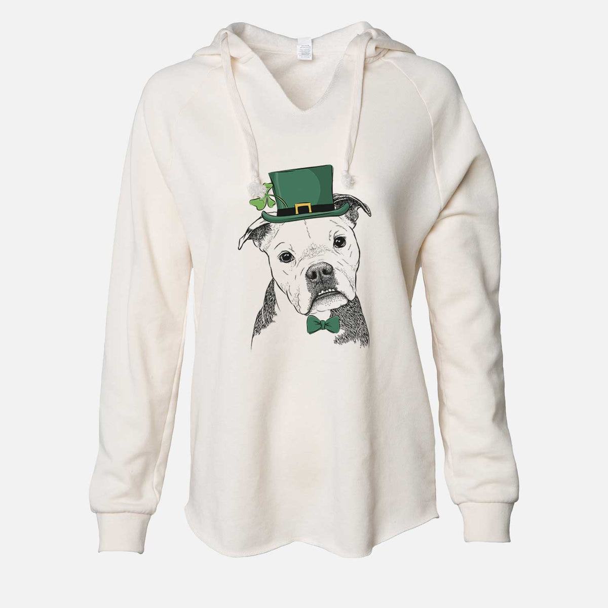 St. Patrick's Aggy the Olde English Bulldogge - Cali Wave Hooded Sweatshirt