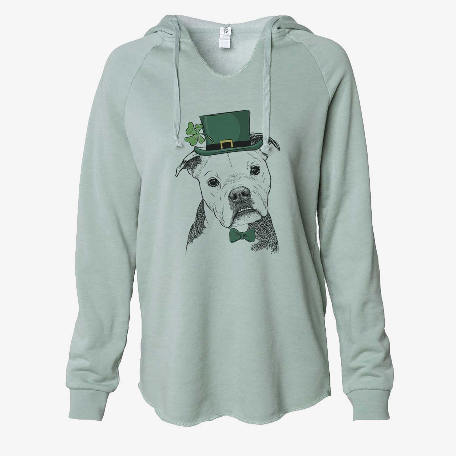 St. Patrick's Aggy the Olde English Bulldogge - Cali Wave Hooded Sweatshirt