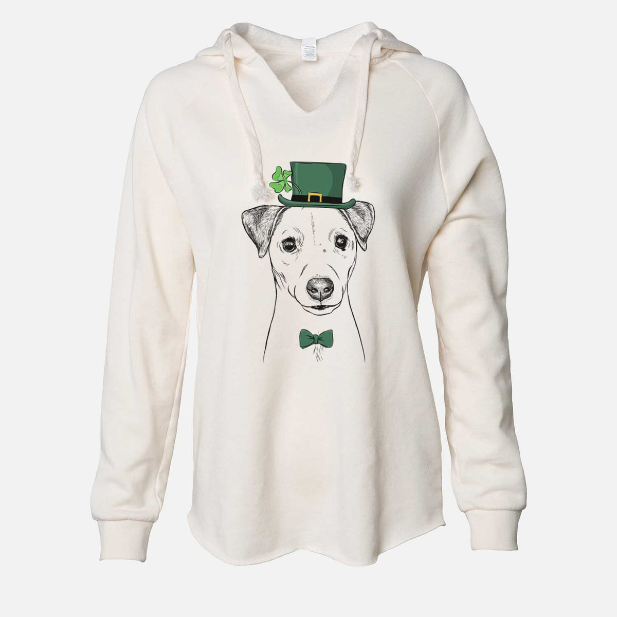 St. Patrick's Ally the Jack Russell Terrier - Cali Wave Hooded Sweatshirt