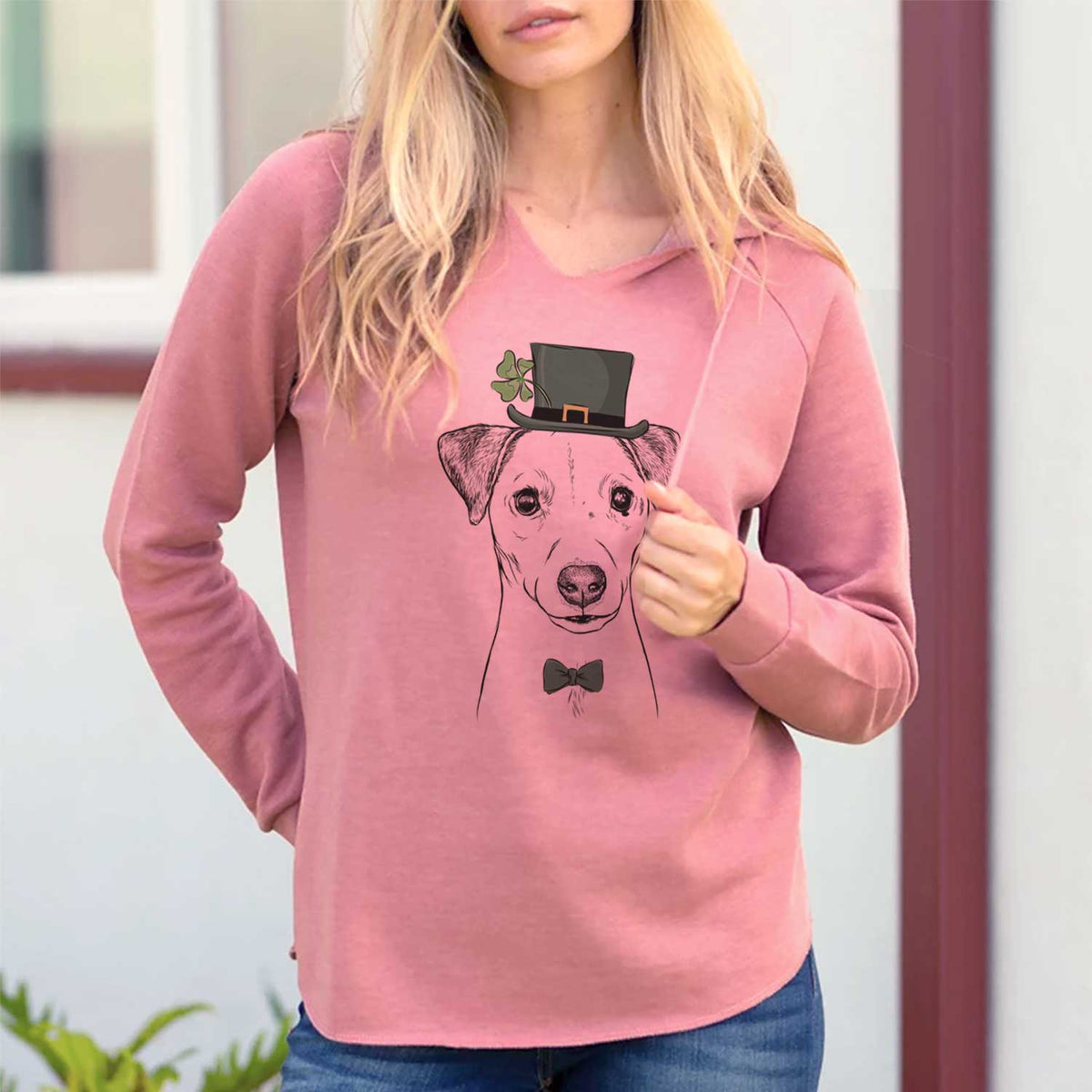 St. Patrick&#39;s Ally the Jack Russell Terrier - Cali Wave Hooded Sweatshirt