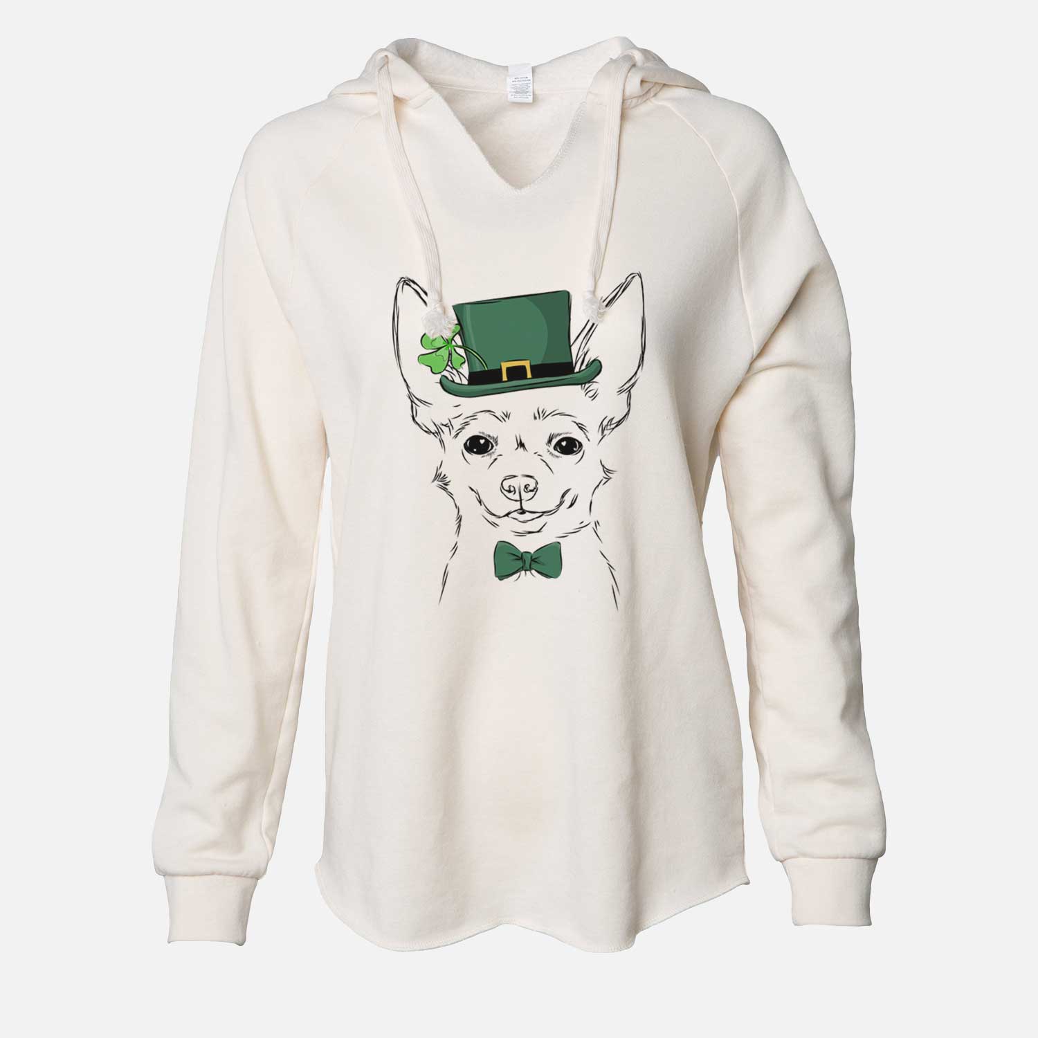 St. Patrick's Amos the Chihuahua - Cali Wave Hooded Sweatshirt