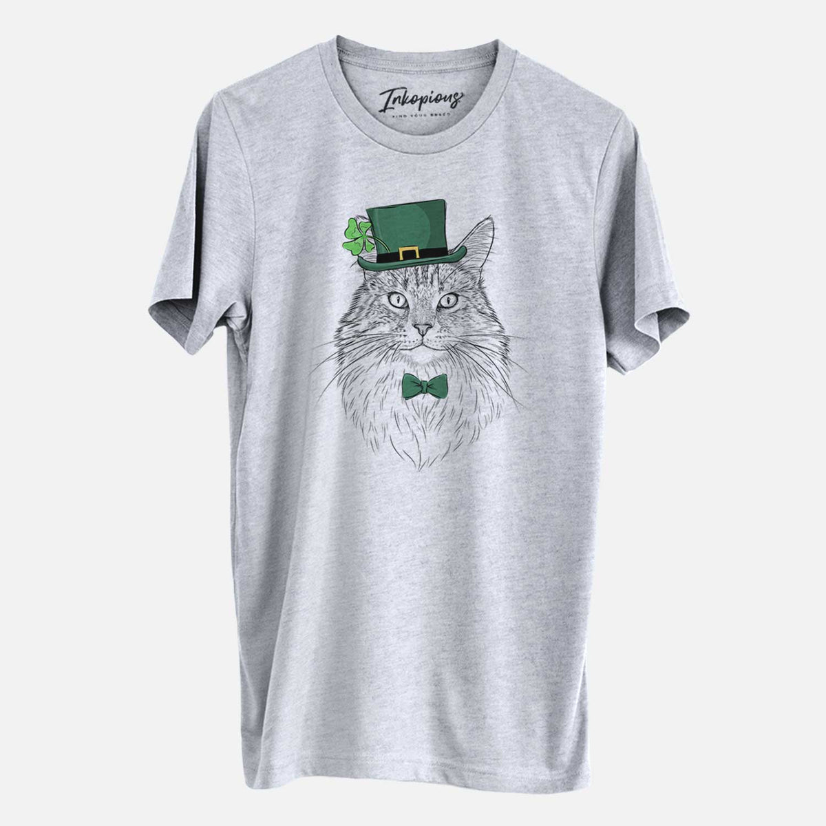 St. Patrick's Angel the Maine Coon Cat - Unisex Crewneck