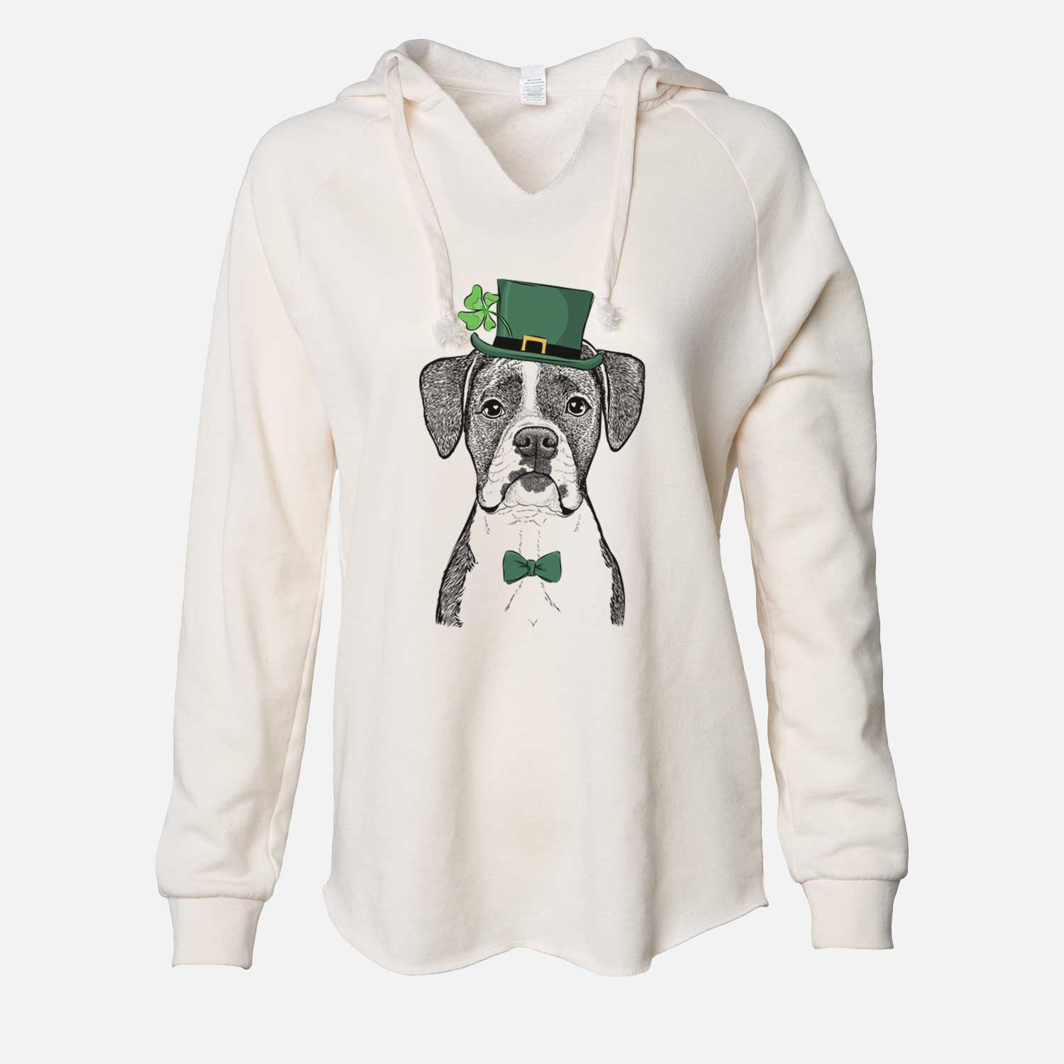 St. Patrick's Annie the Boxer - Cali Wave Hooded Sweatshirt